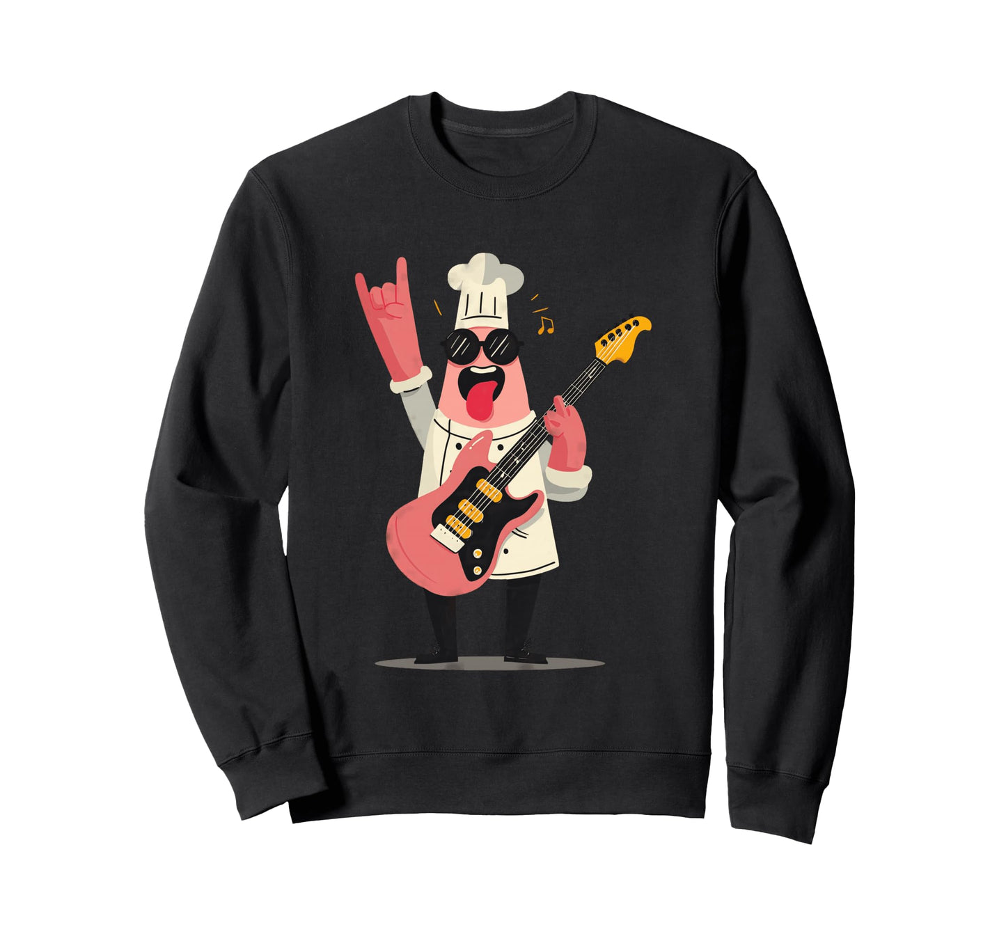 Rock Chef Funny Guitar Player Sweatshirt - Streetwear Style for Adults - T-Shirt, Sweatshirt, Hoodie