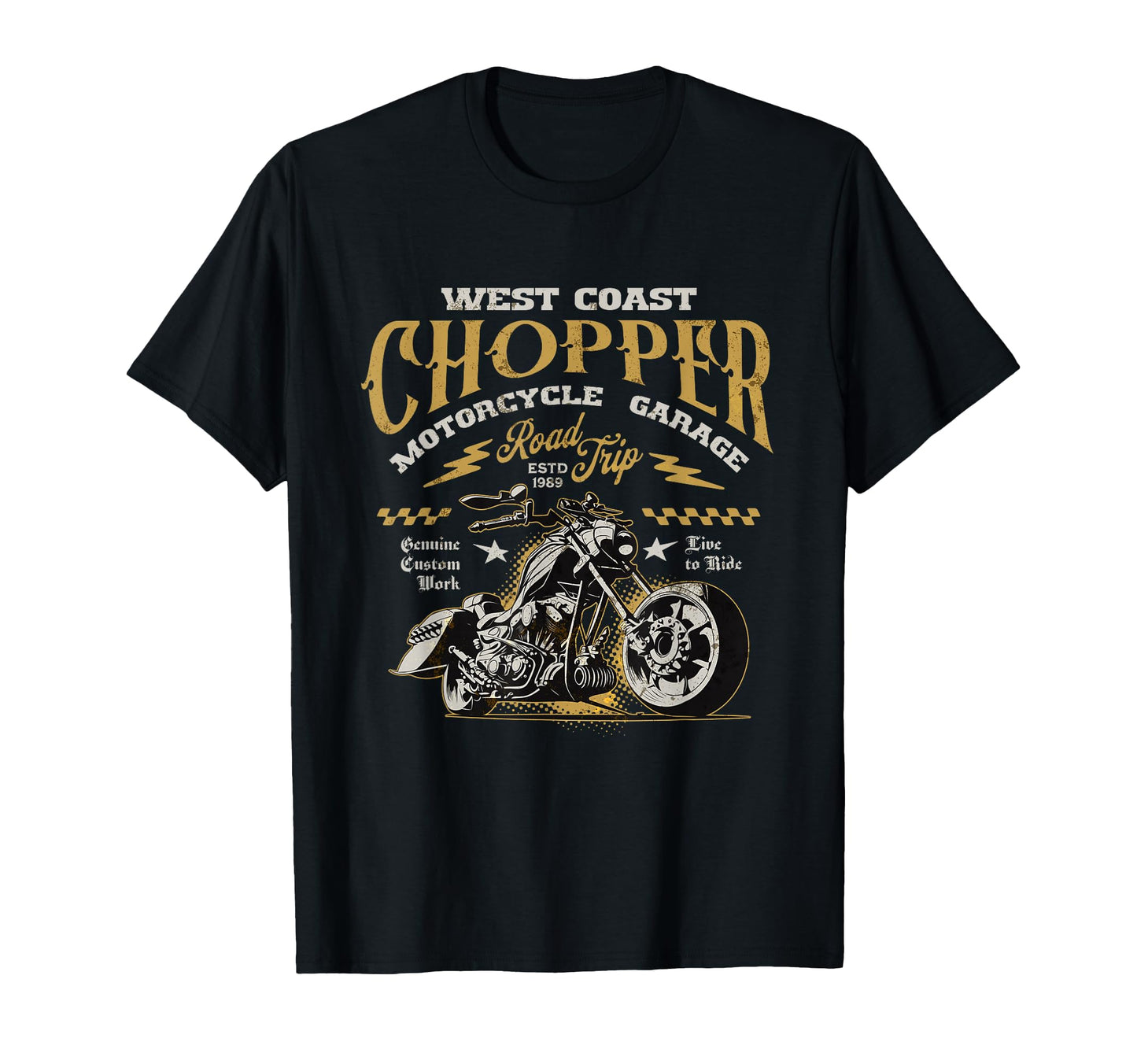 West Coast Chopper Garage Motorcycle T-Shirt - Graphic Print for Adults - T-Shirt, Sweatshirt, Hoodie