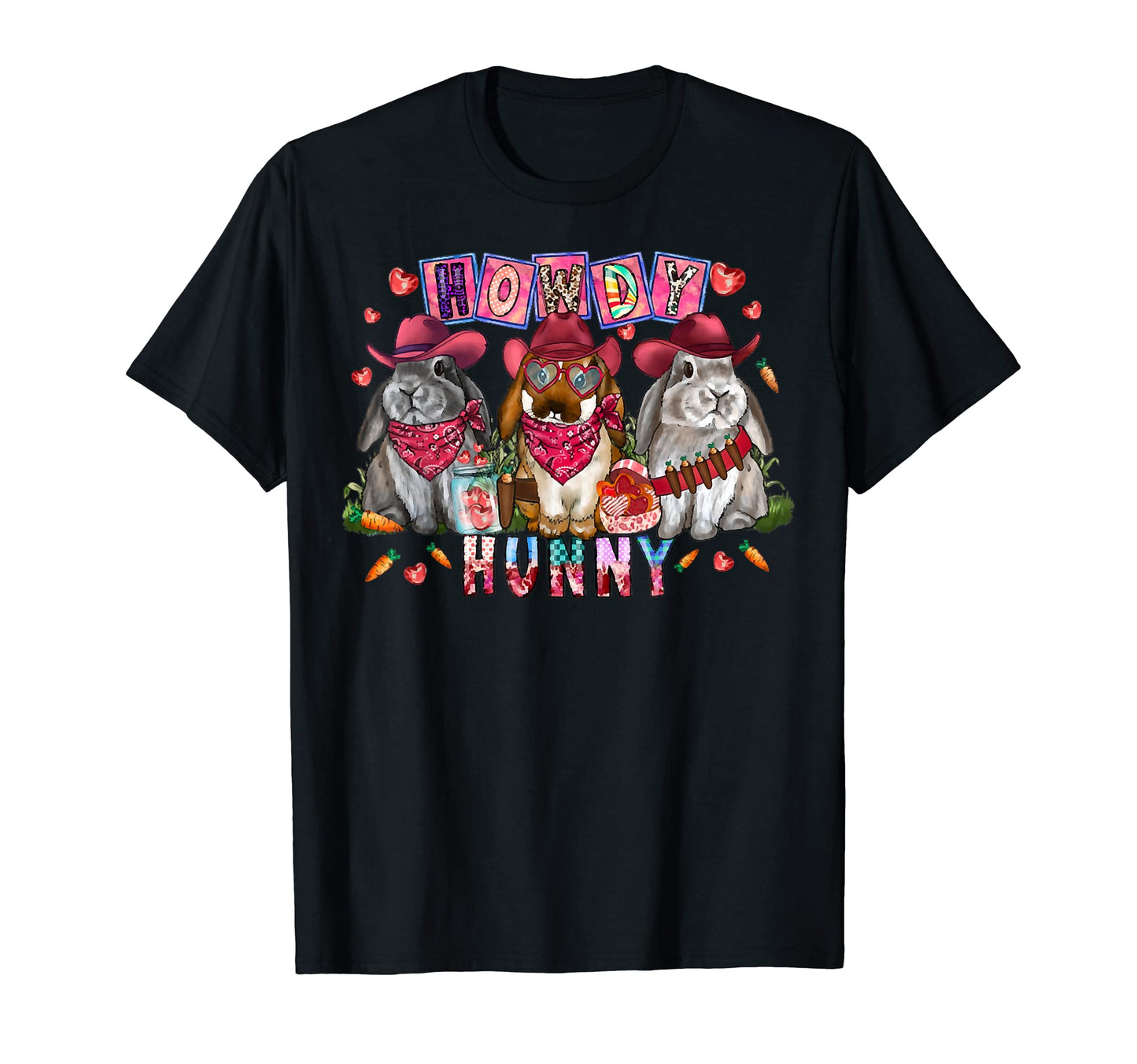 Cowboy Bunny Squad Howdy Hunny Easter T-Shirt - Trendy Graphic Men Women - T-Shirt, Sweatshirt, Hoodie