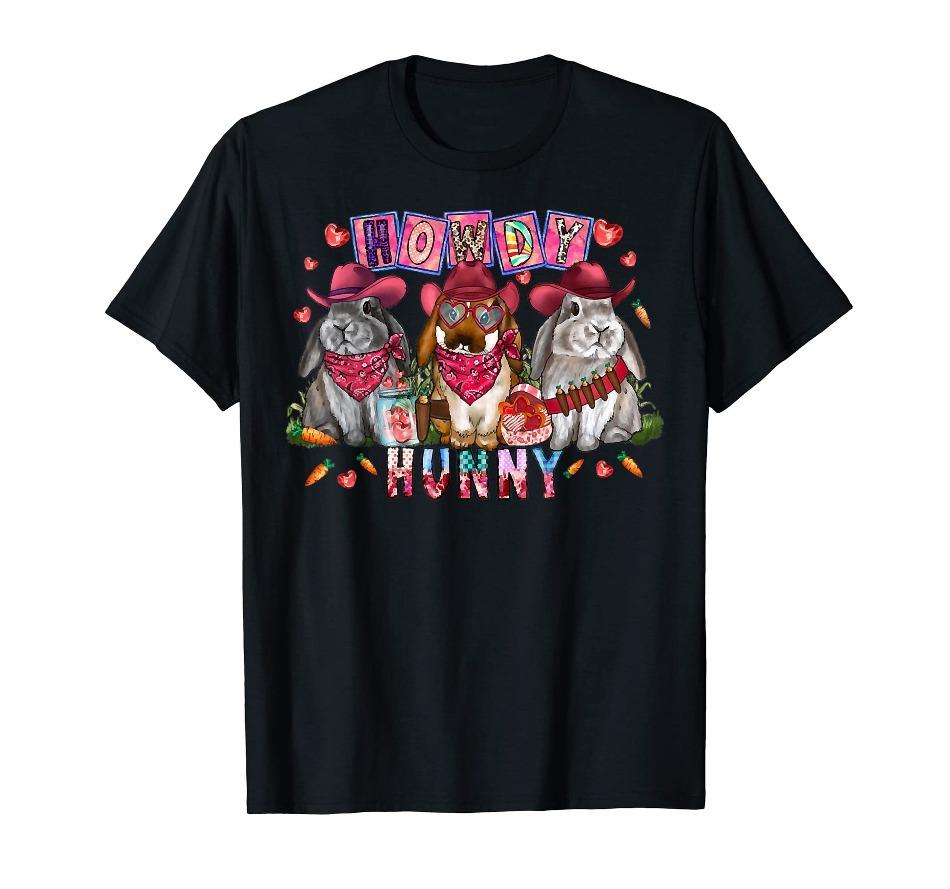 Cowboy Bunny Squad Howdy Hunny Easter T-Shirt - Trendy Graphic Men Women - T-Shirt, Sweatshirt, Hoodie