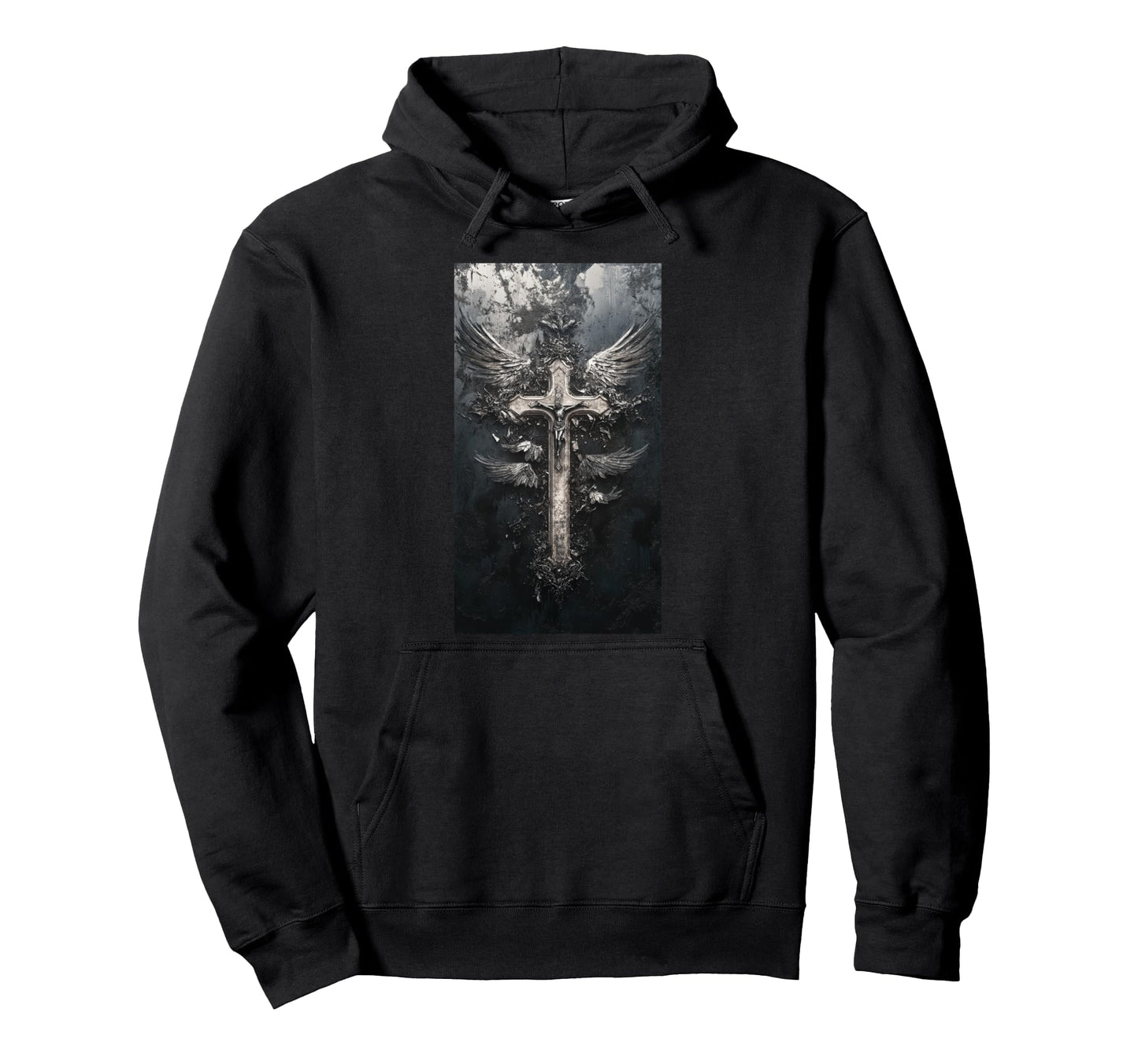 Gothic Cross Grunge Aesthetic Y2K Goth Hoodie - Graphic Print Men Women - T-Shirt, Sweatshirt, Hoodie