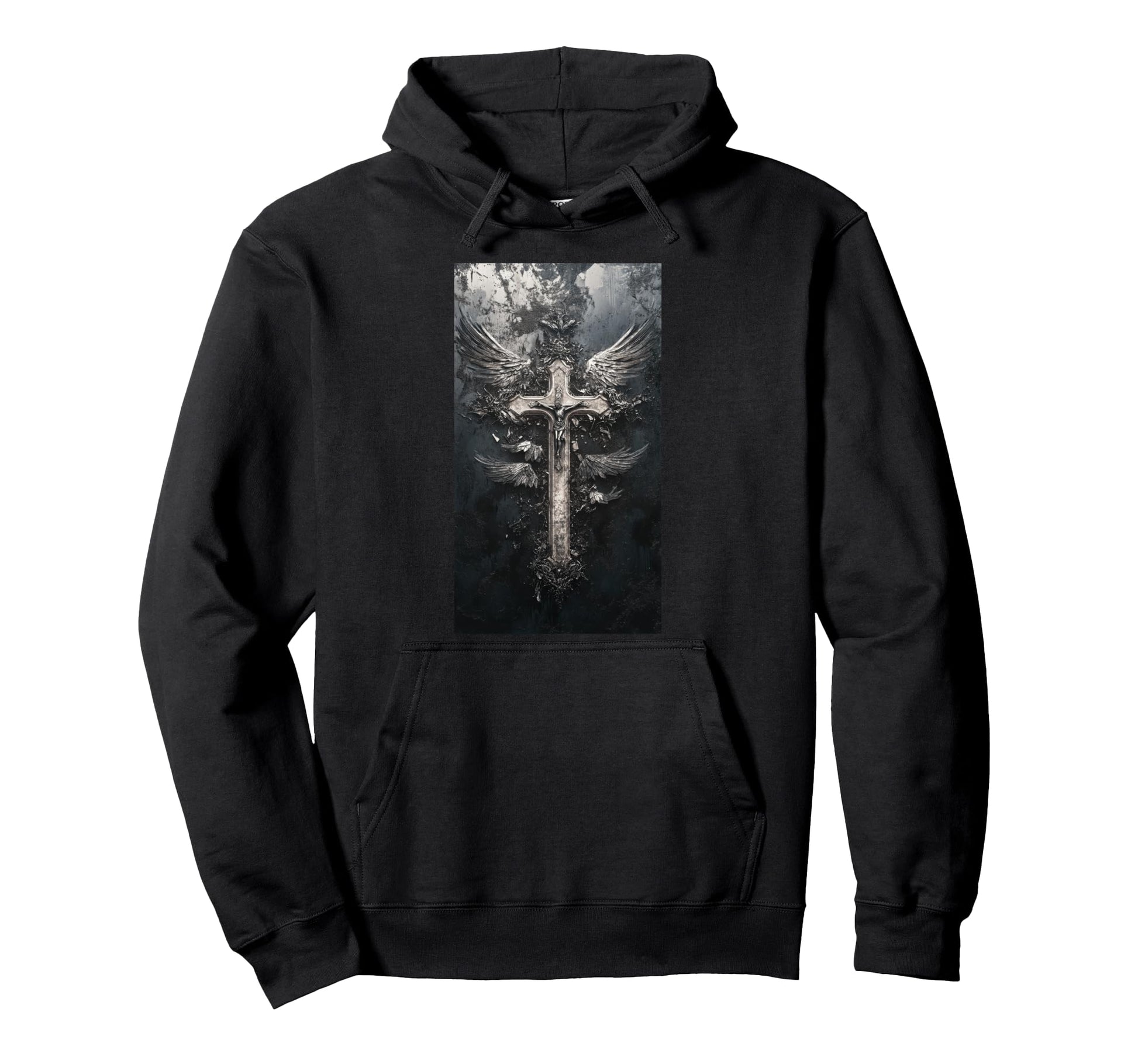 Gothic Cross Grunge Aesthetic Y2K Goth Hoodie - Graphic Print Men Women - T-Shirt, Sweatshirt, Hoodie
