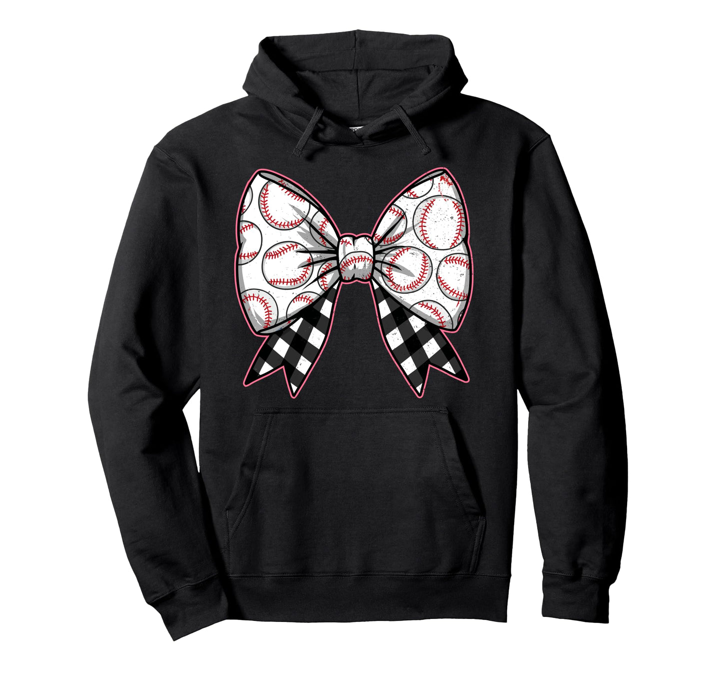 Baseball Bow Softball Ribbon Sweatshirt - Aesthetic Graphic Unisex - T-Shirt, Sweatshirt, Hoodie