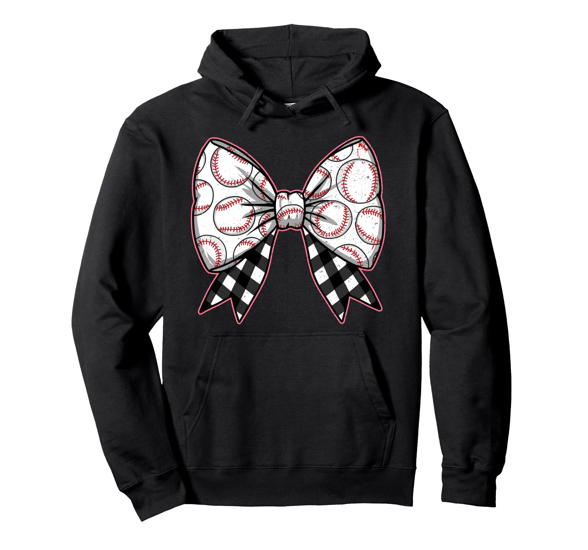 Baseball Bow Softball Ribbon Sweatshirt - Aesthetic Graphic Unisex - T-Shirt, Sweatshirt, Hoodie