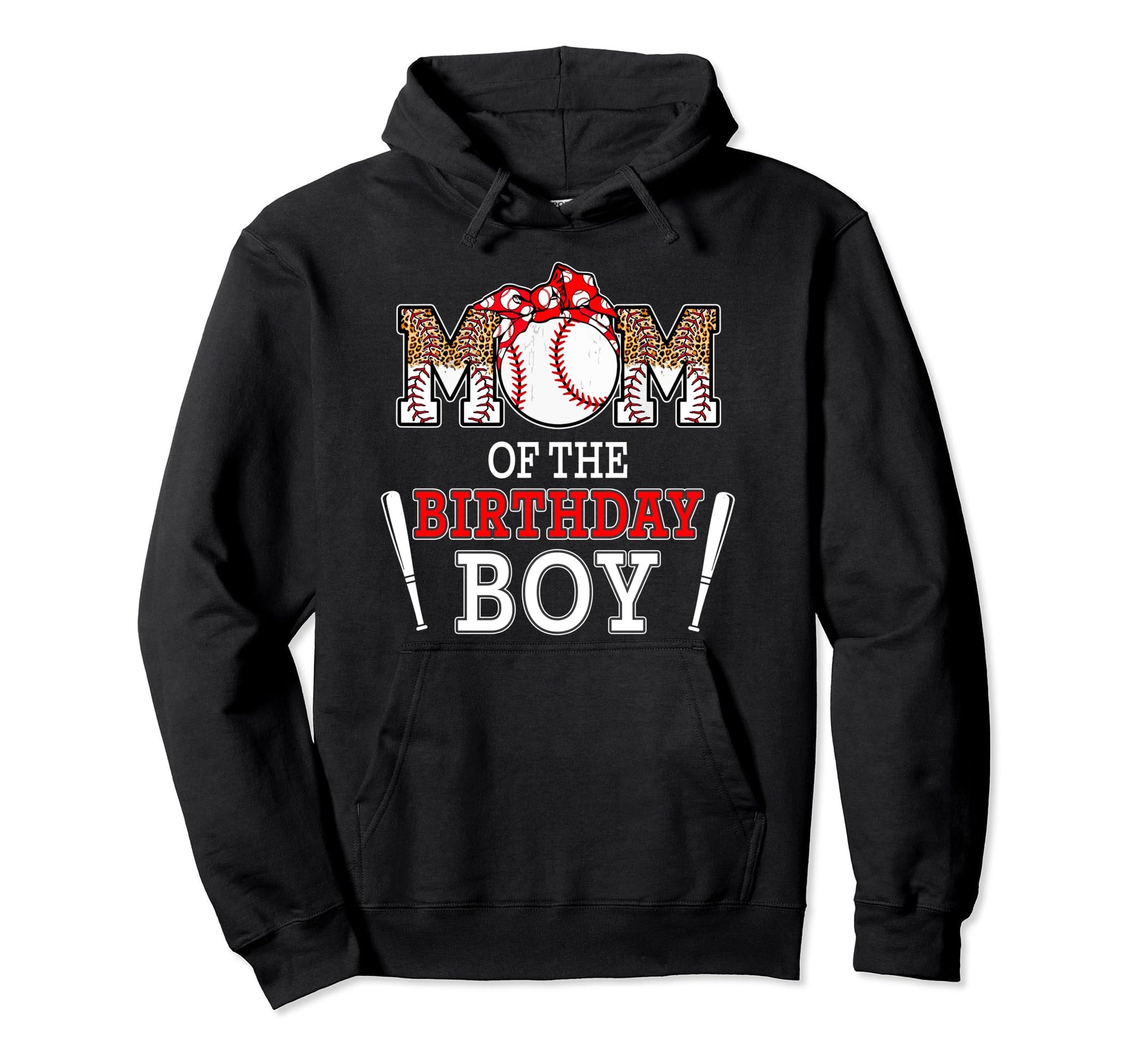 Mom Birthday Baseball Mom Birthday Party Hoodie - Unique Graphic Men Women - T-Shirt, Sweatshirt, Hoodie