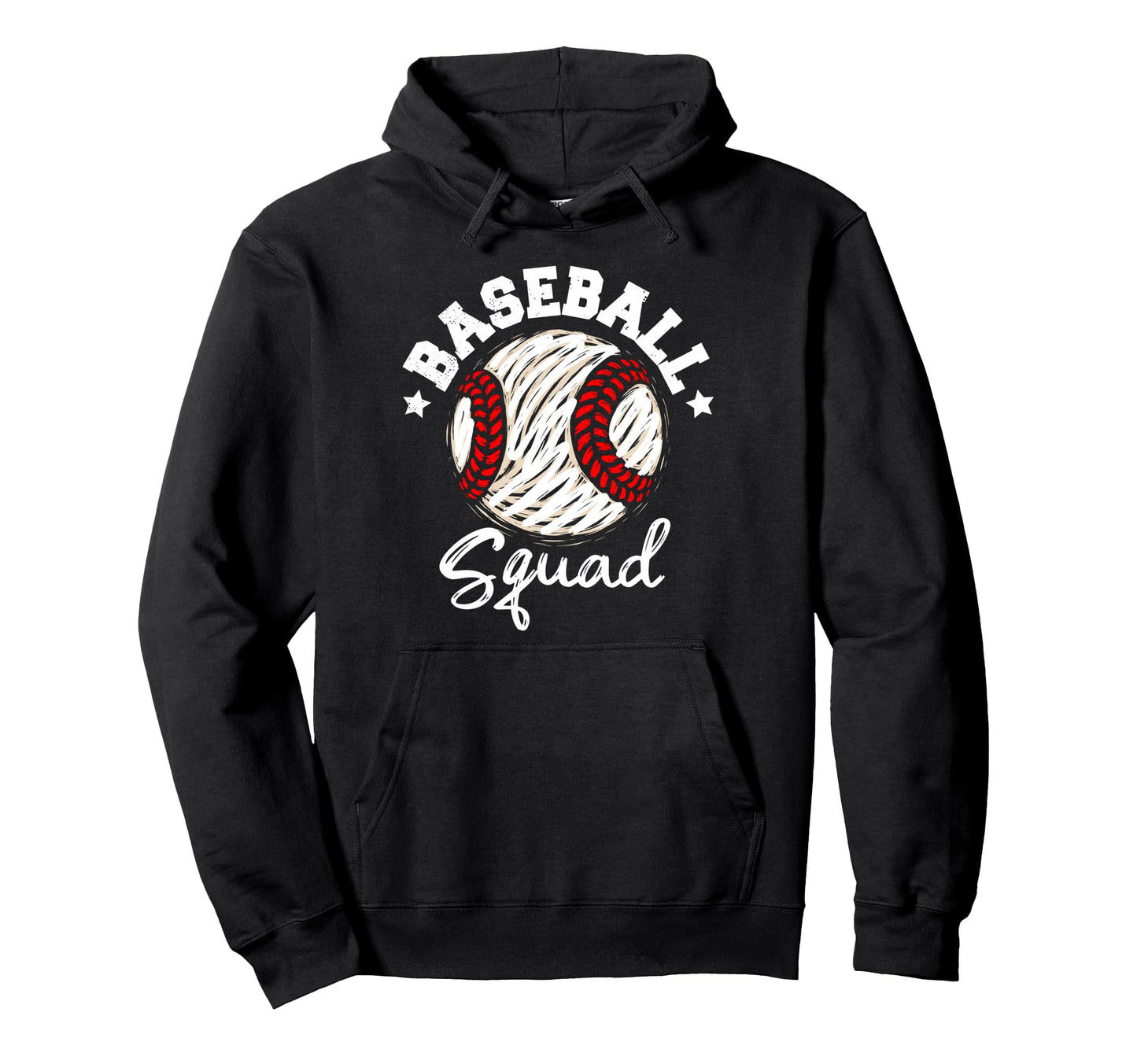 Baseball Squad Distressed Baseball Player Hoodie - Unique Graphic Unisex - T-Shirt, Sweatshirt, Hoodie