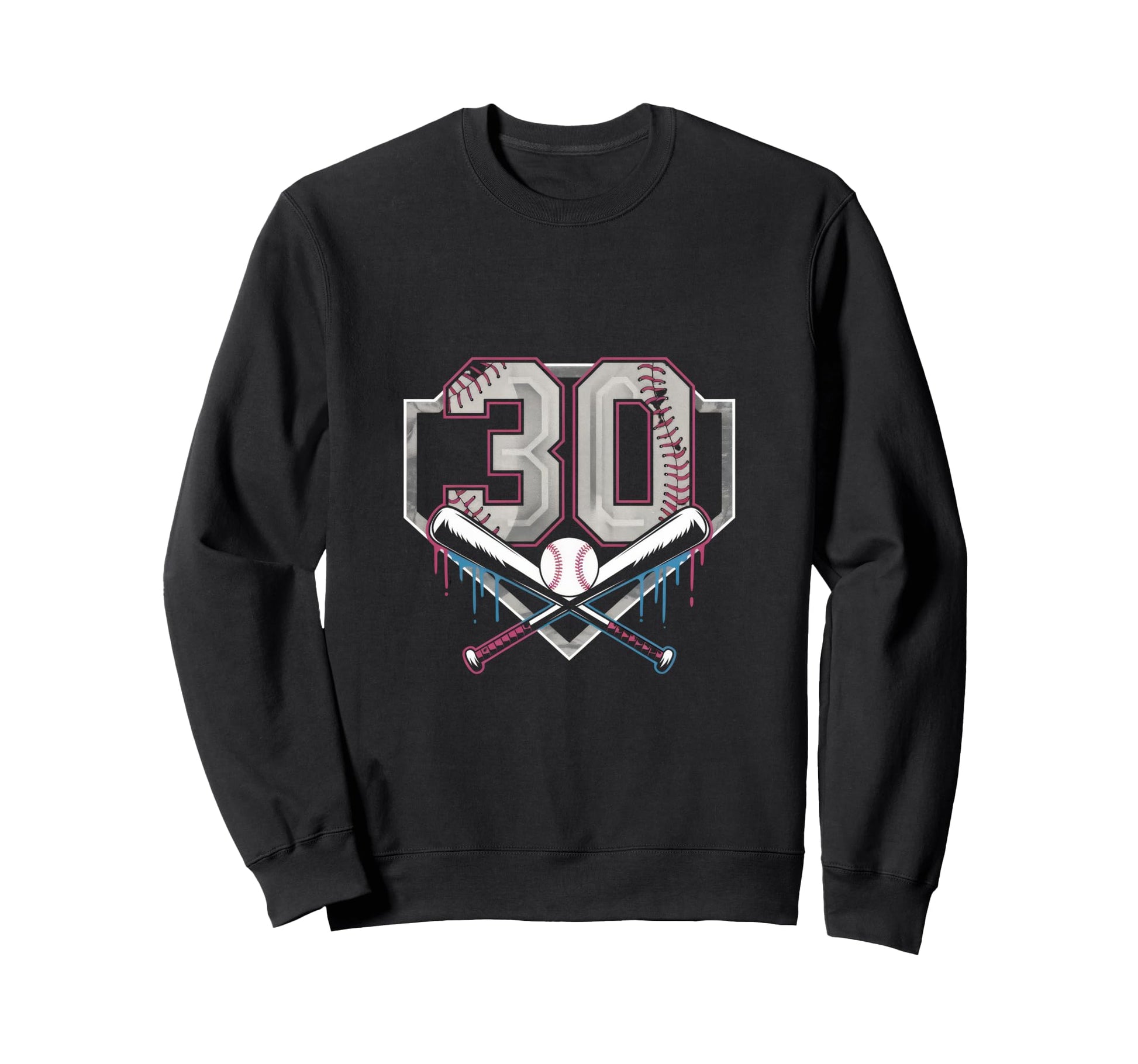30Th Birthday Baseball Home Ice Sweatshirt - Fun Novelty Design for Adults - T-Shirt, Sweatshirt, Hoodie