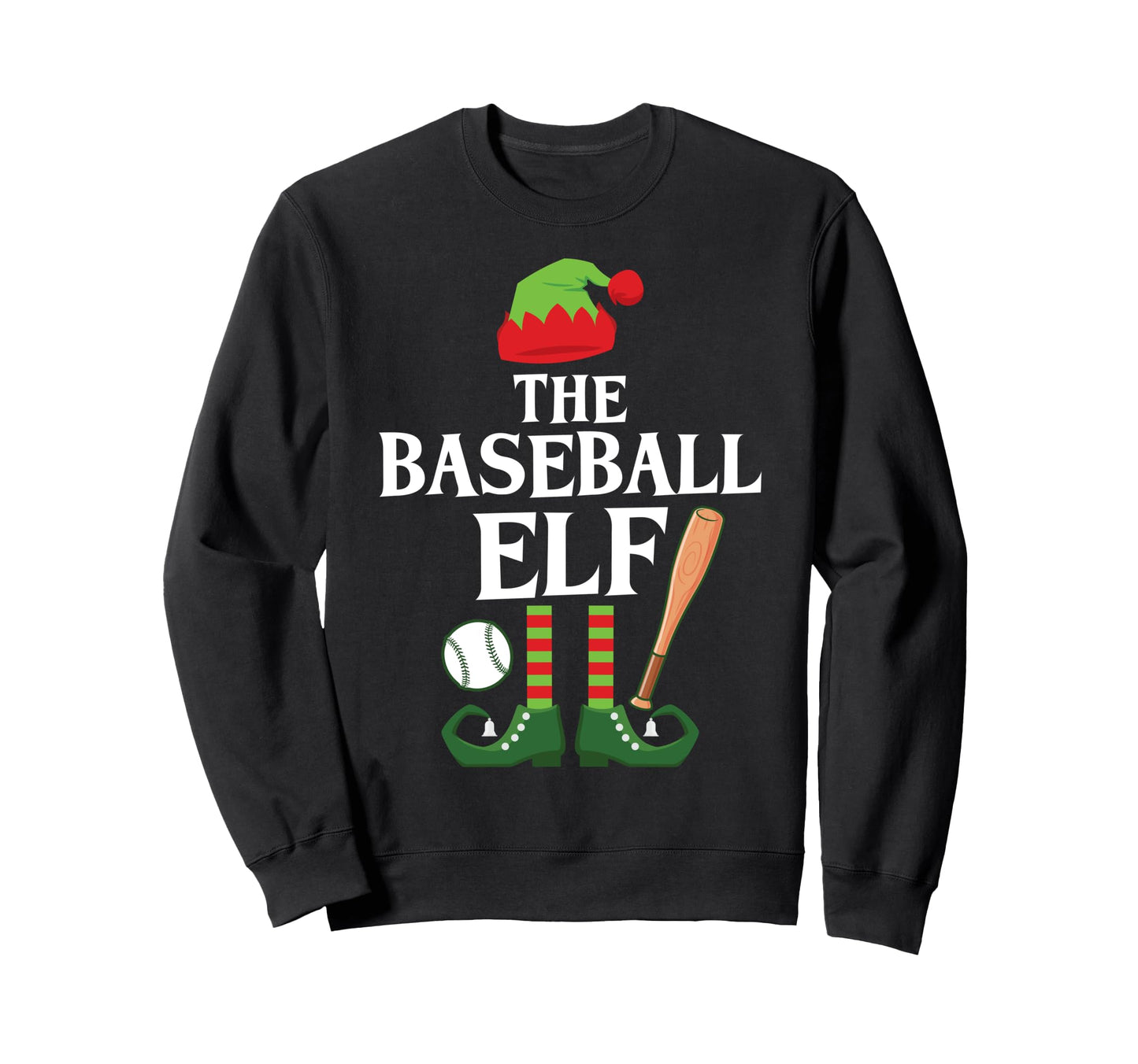 Baseball Elf Family Group Sweatshirt - Fun Novelty Design Men Women - T-Shirt, Sweatshirt, Hoodie