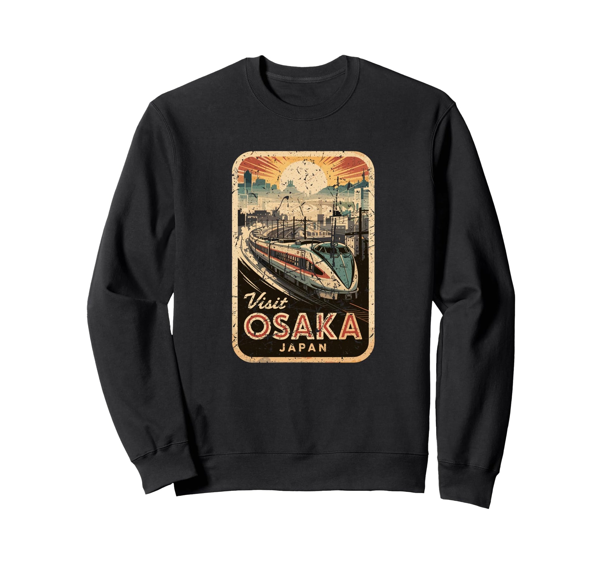 Osaka Japan Train Travel Japanese Sweatshirt - Streetwear Style Unisex - T-Shirt, Sweatshirt, Hoodie