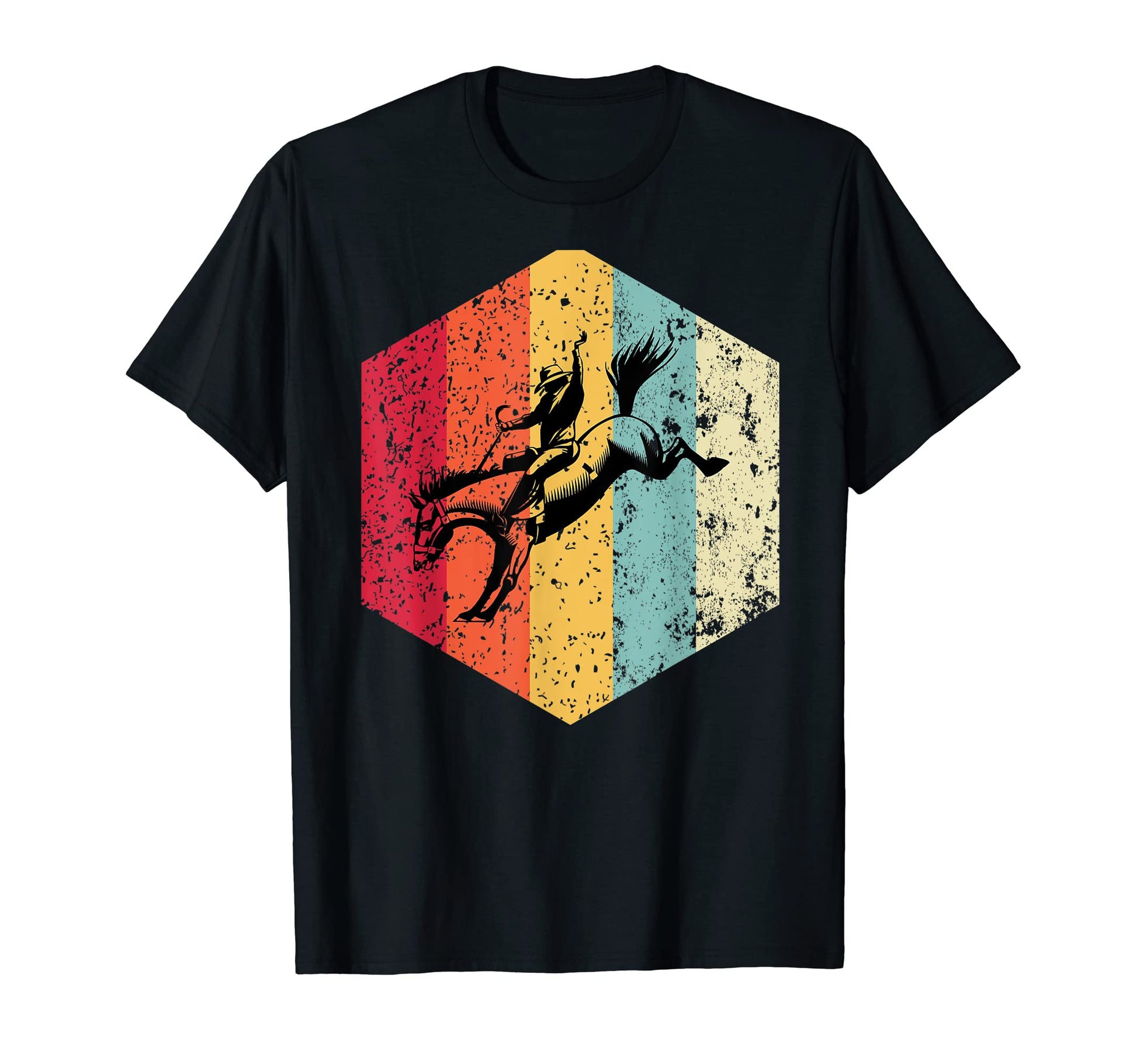 Cowboy Rodeo Bucking Horse Riding T-Shirt - Casual Everyday Wear Men Women - T-Shirt, Sweatshirt, Hoodie