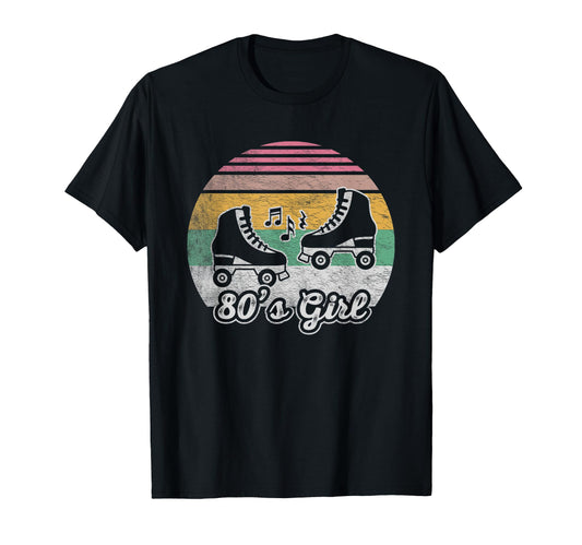 80S Roller Skates Musical Vibes T-Shirt - Aesthetic Graphic Unisex - T-Shirt, Sweatshirt, Hoodie