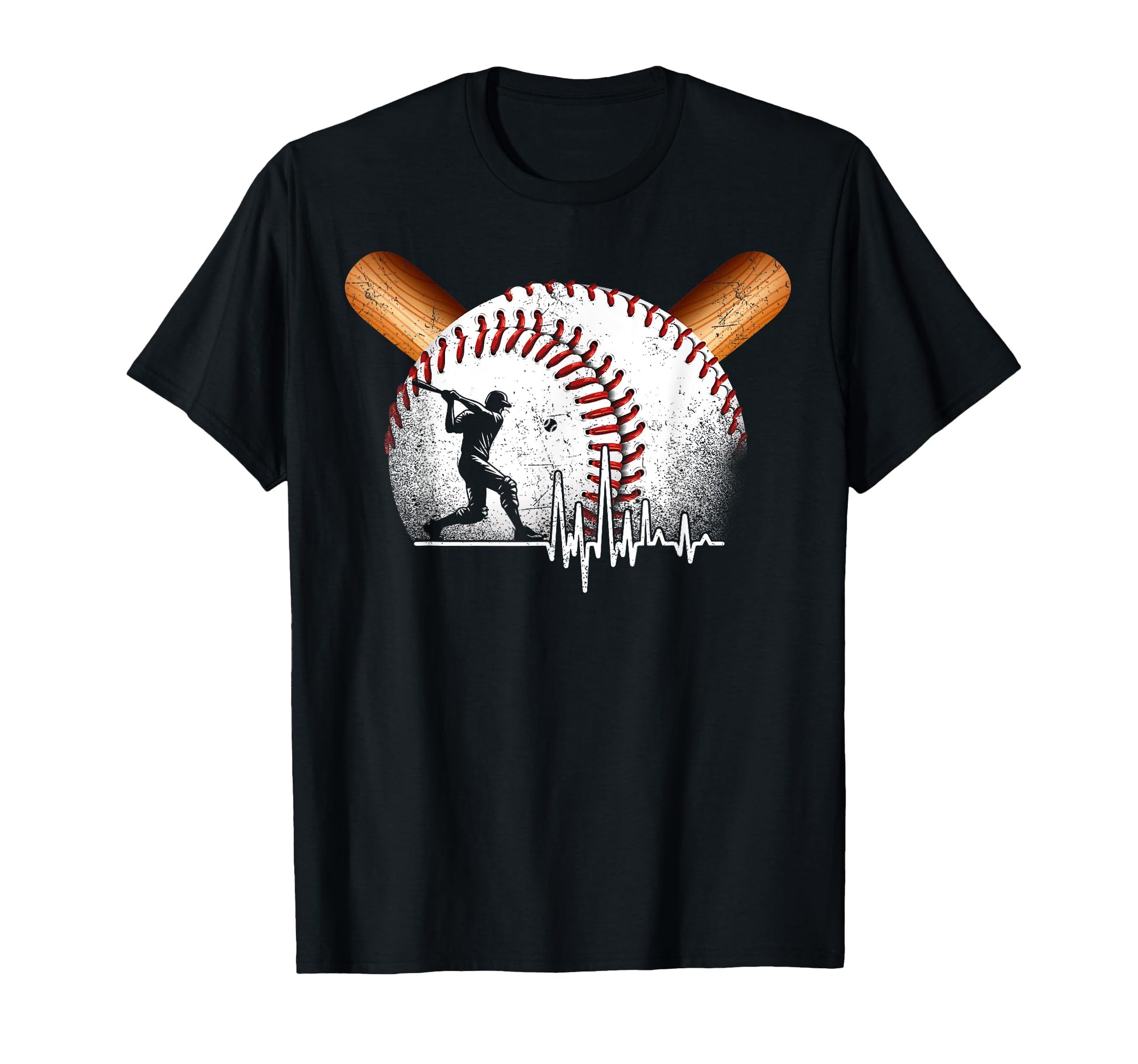 Funny Baseball Player Heartbeat T-Shirt - Novelty Apparel for Adults - T-Shirt, Sweatshirt, Hoodie