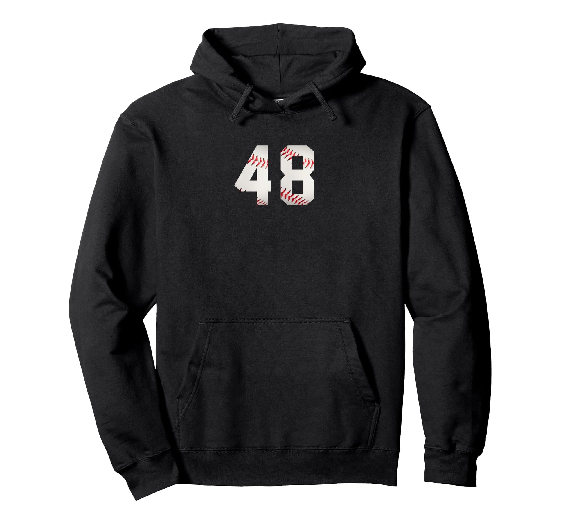 Number 48 Minimalist Birthday Baseball Hoodie - Unique Graphic Unisex - T-Shirt, Sweatshirt, Hoodie