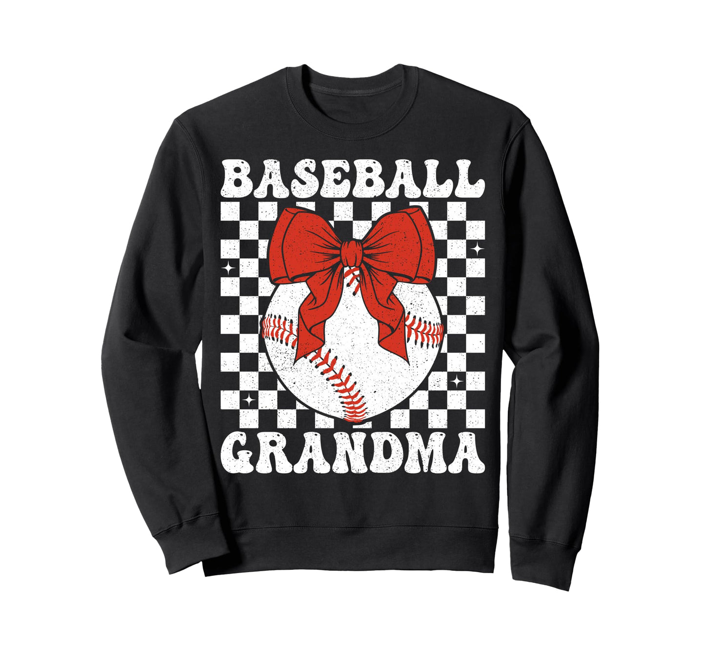 Baseball Grandma Coquette Bow Sweatshirt - Casual Everyday Wear Men Women - T-Shirt, Sweatshirt, Hoodie