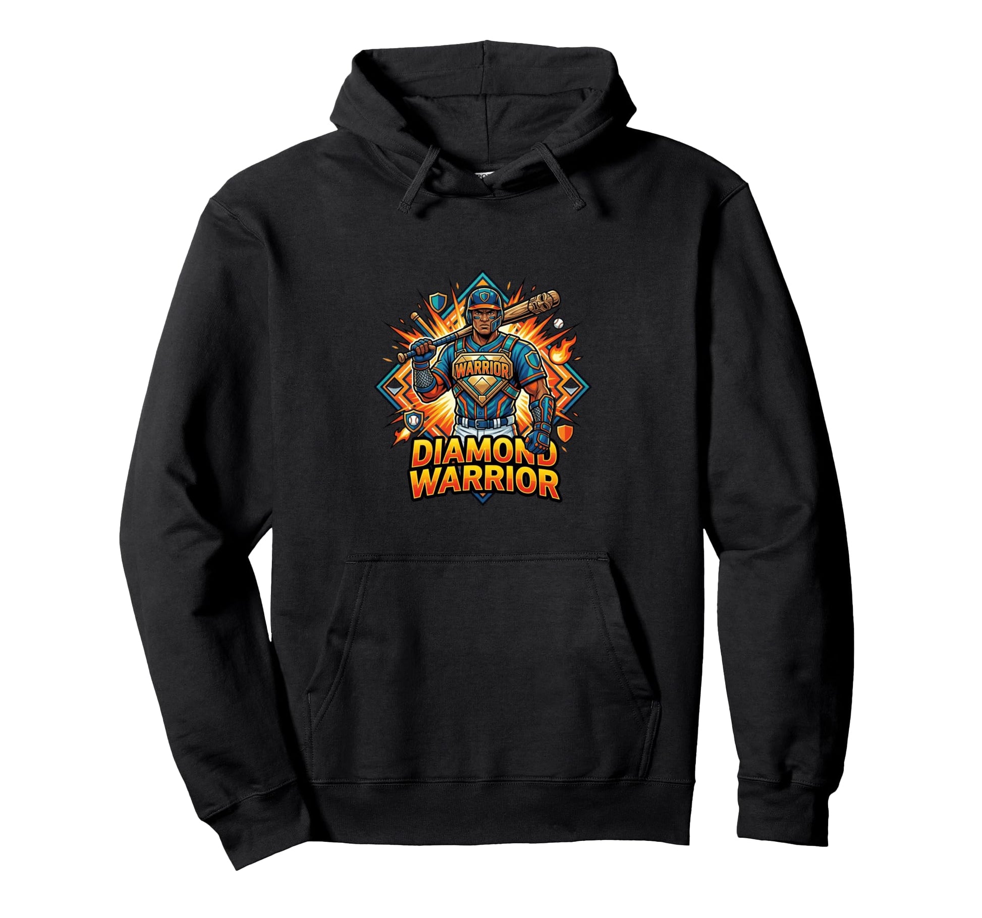 Warrior Baseball Power Athlete Action Hoodie - Casual Everyday Wear Unisex - T-Shirt, Sweatshirt, Hoodie