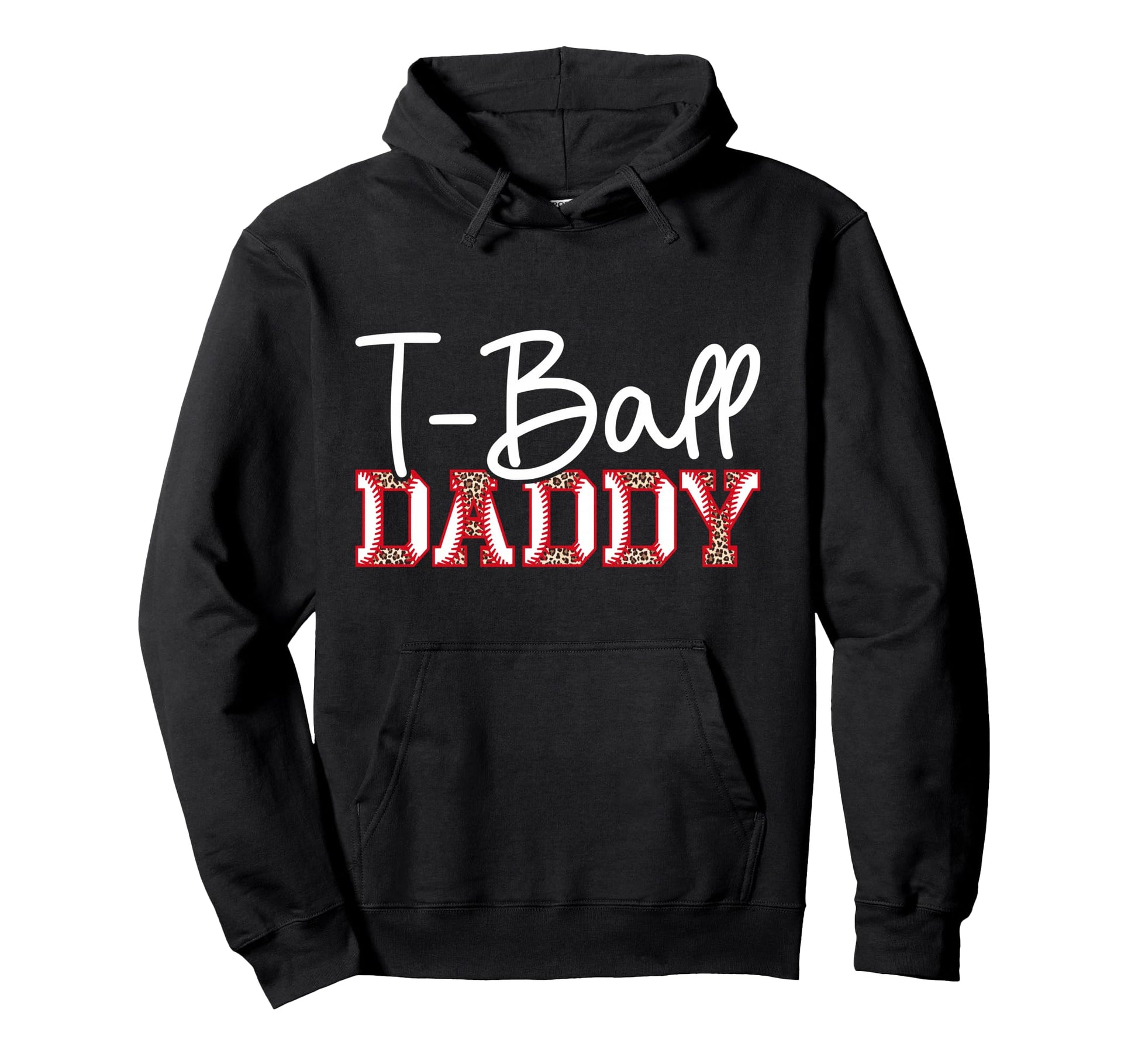 T Ball Daddy Leopard Baseball T Ball Hoodie - Aesthetic Graphic Men Women - T-Shirt, Sweatshirt, Hoodie