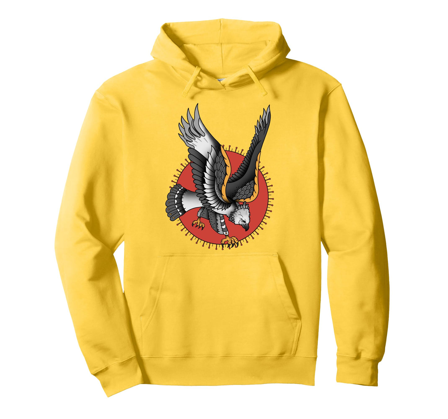 American Traditional Harpy Eagle Hoodie - Aesthetic Graphic for Adults - T-Shirt, Sweatshirt, Hoodie