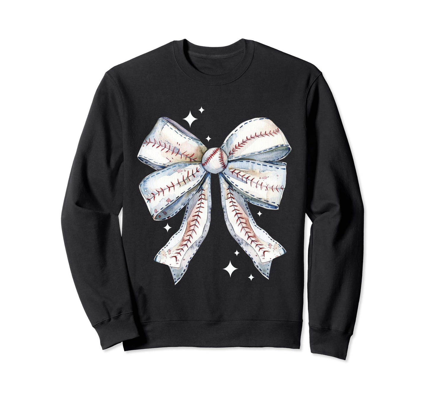 Baseball Coquette Bow Baseball Mom Bow Sweatshirt - Novelty Apparel Unisex - T-Shirt, Sweatshirt, Hoodie