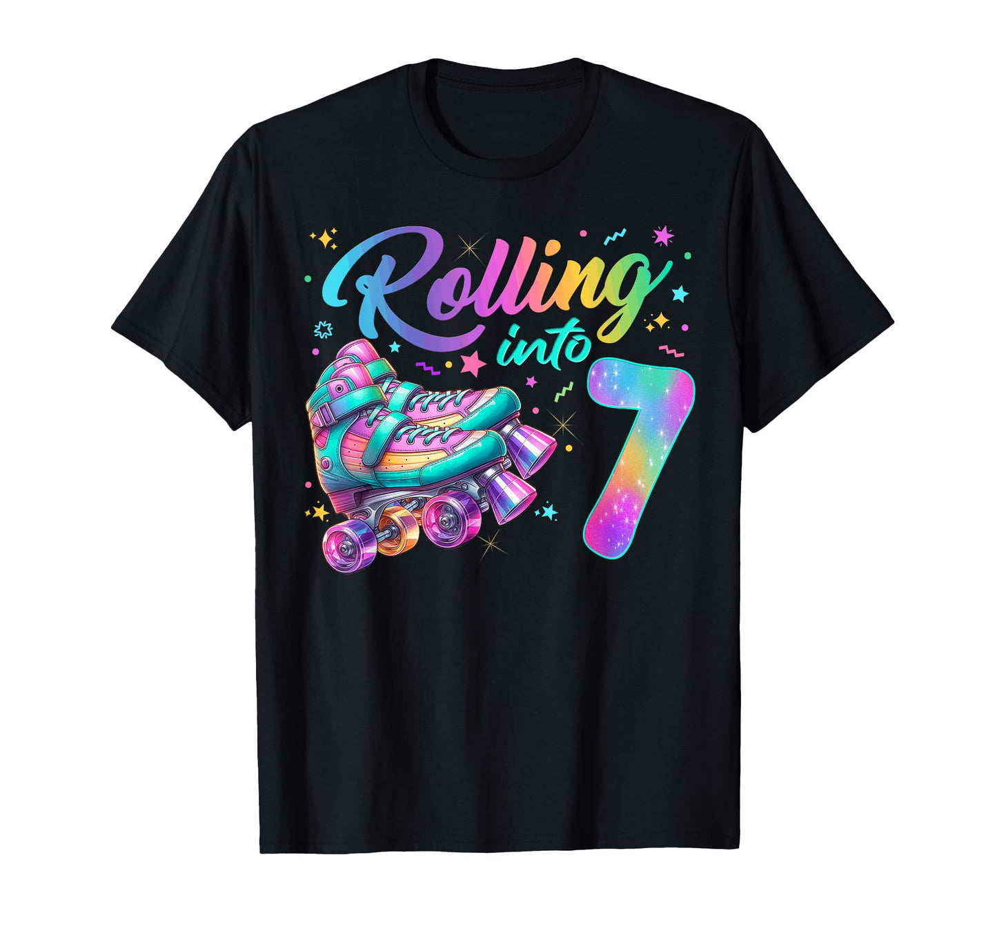 Roller Skates Birthday Skating Party T-Shirt - Custom Art Print Unisex - T-Shirt, Sweatshirt, Hoodie