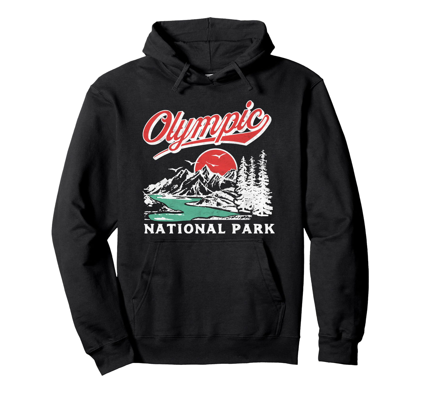 Olympic National Park 80S Mountains Hoodie - Streetwear Style Men Women - T-Shirt, Sweatshirt, Hoodie