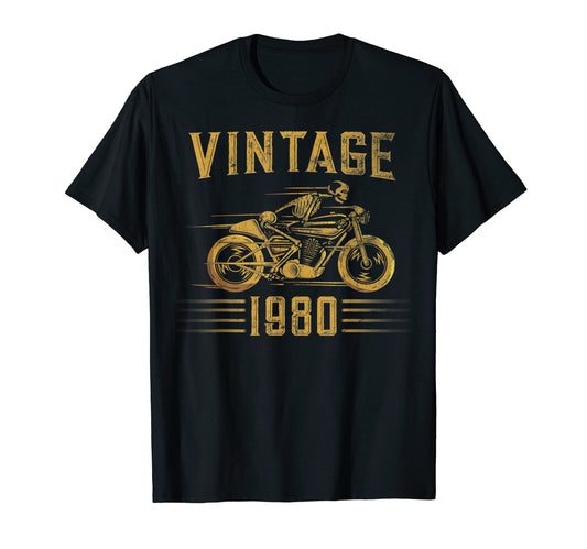1980 Biker Motorcycle T-Shirt - Graphic Print Men Women - T-Shirt, Sweatshirt, Hoodie