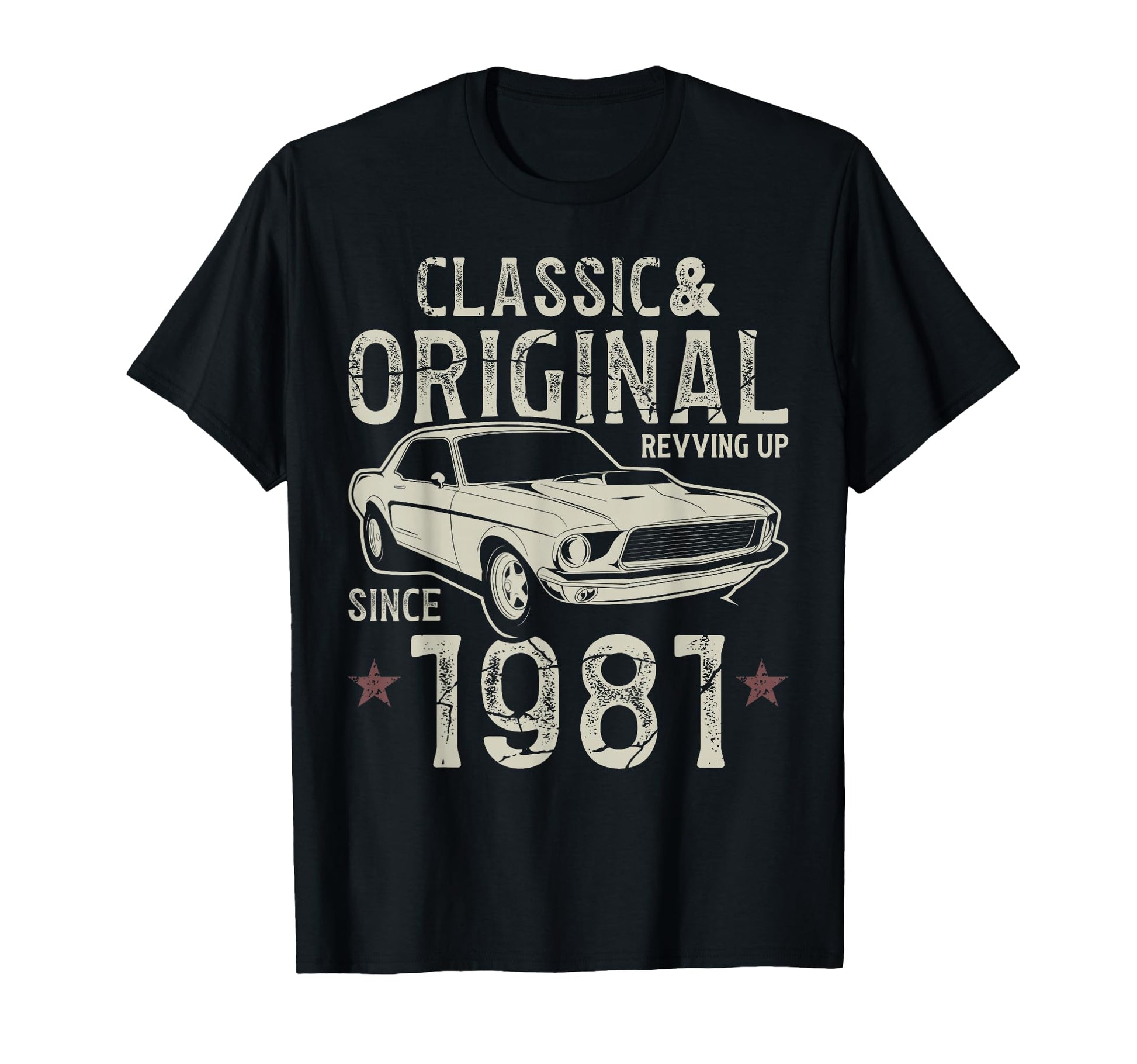 45Th Birthday 1981 Car T-Shirt - Unique Graphic Men Women - T-Shirt, Sweatshirt, Hoodie
