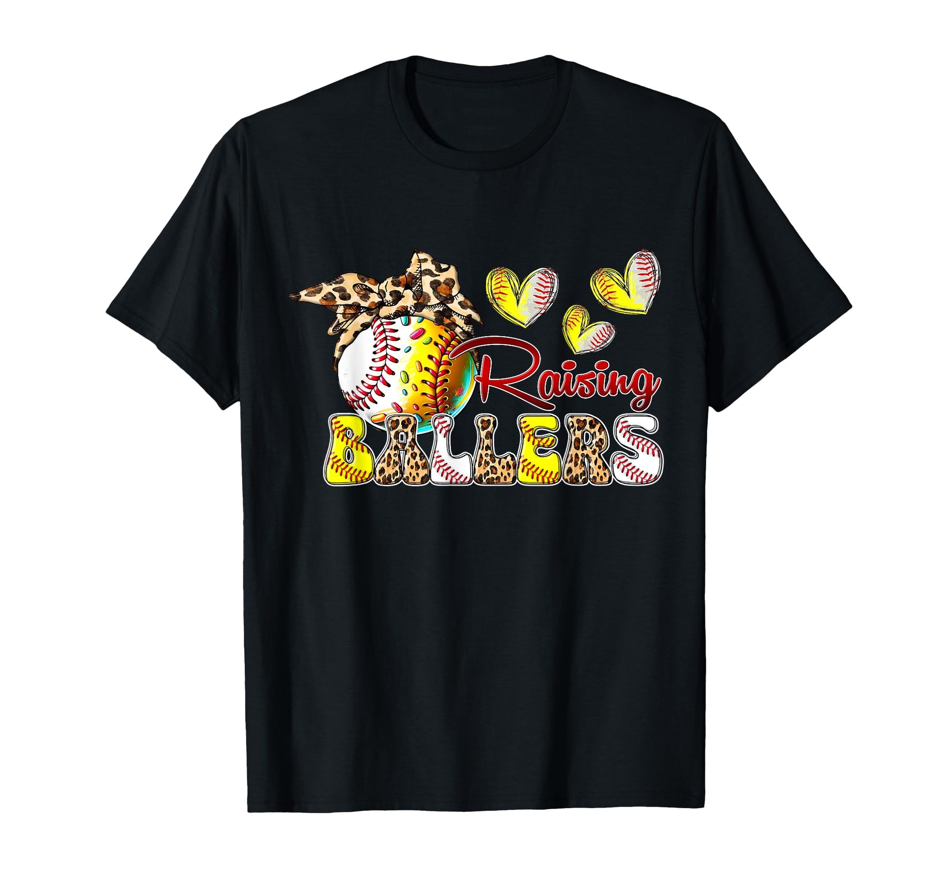 Softball Baseball Raising Ballers Mom T-Shirt - Streetwear Style Men Women - T-Shirt, Sweatshirt, Hoodie