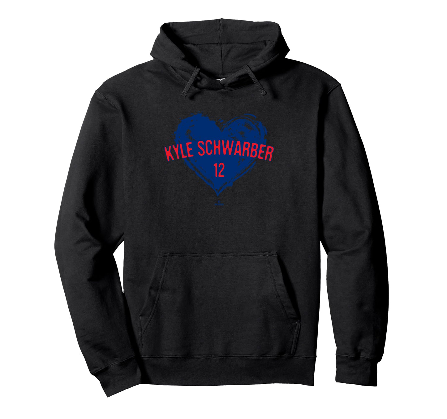 Distressed Heart Kyle Schwarber Hoodie - Minimalist Print Unisex - T-Shirt, Sweatshirt, Hoodie