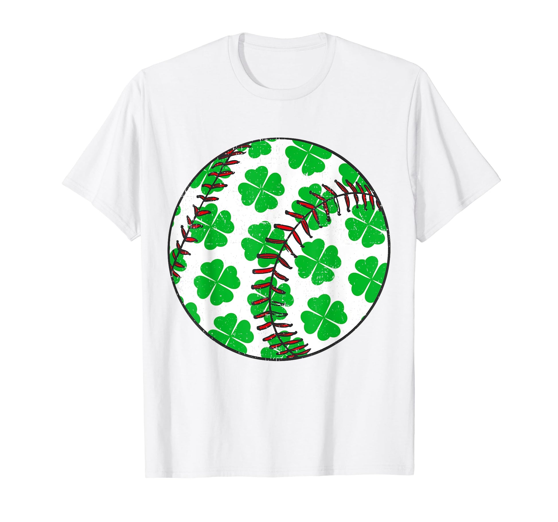 Four Leaf Clover Baseball St Patricks T-Shirt - Novelty Apparel Men Women - T-Shirt, Sweatshirt, Hoodie