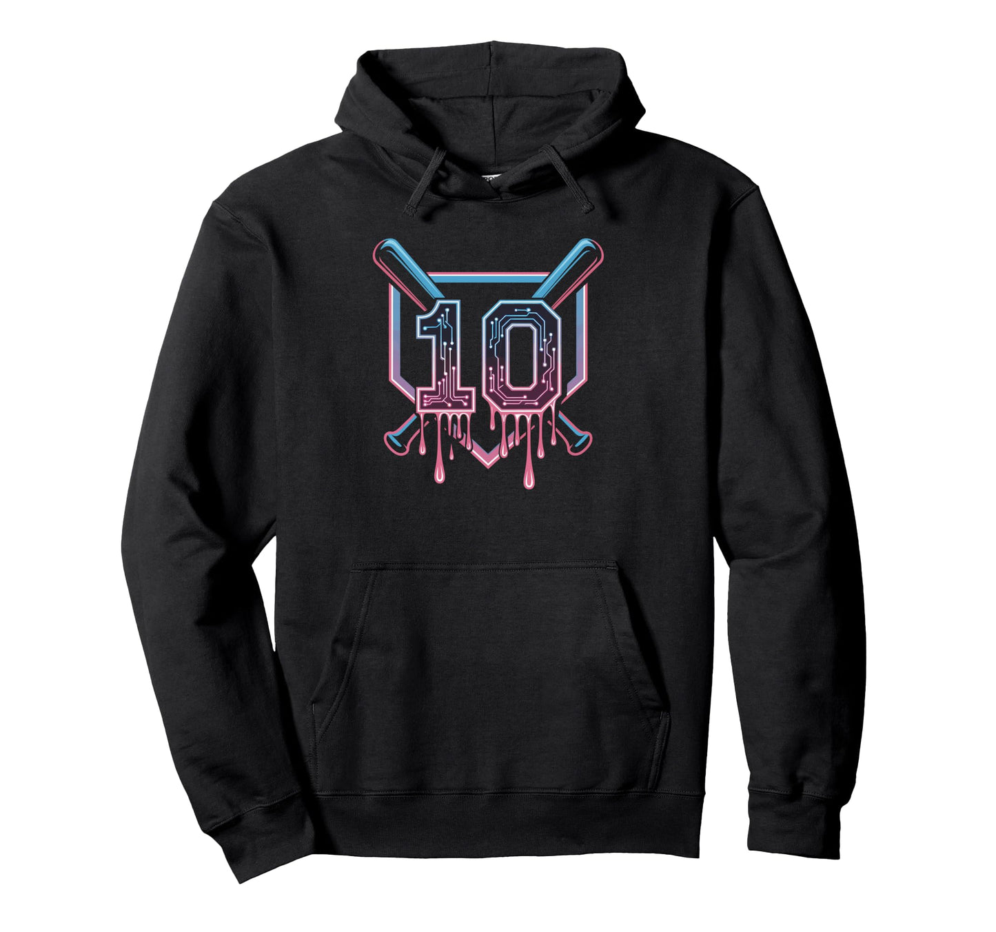 Birthday Baseball Fun Big 10 Hoodie - Streetwear Style Men Women - T-Shirt, Sweatshirt, Hoodie