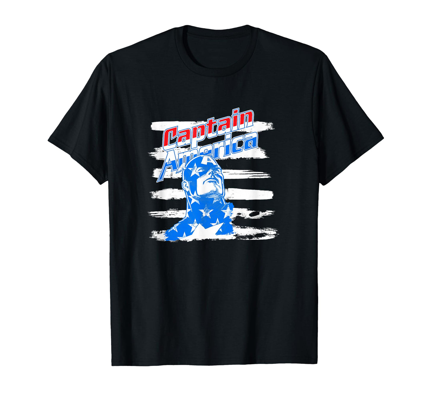 Marvel Comics Captain America Flag Stripes T-Shirt - Unique Graphic Unisex - T-Shirt, Sweatshirt, Hoodie