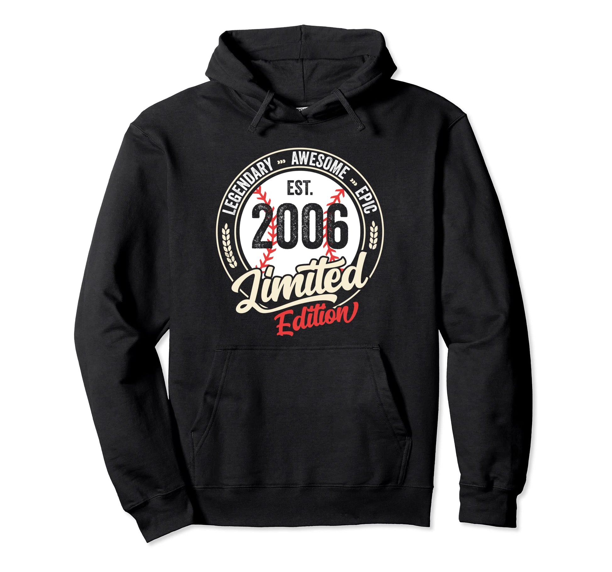 17 Years Old Bday 2006 17Th Birthday Hoodie - Trendy Graphic for Adults - T-Shirt, Sweatshirt, Hoodie