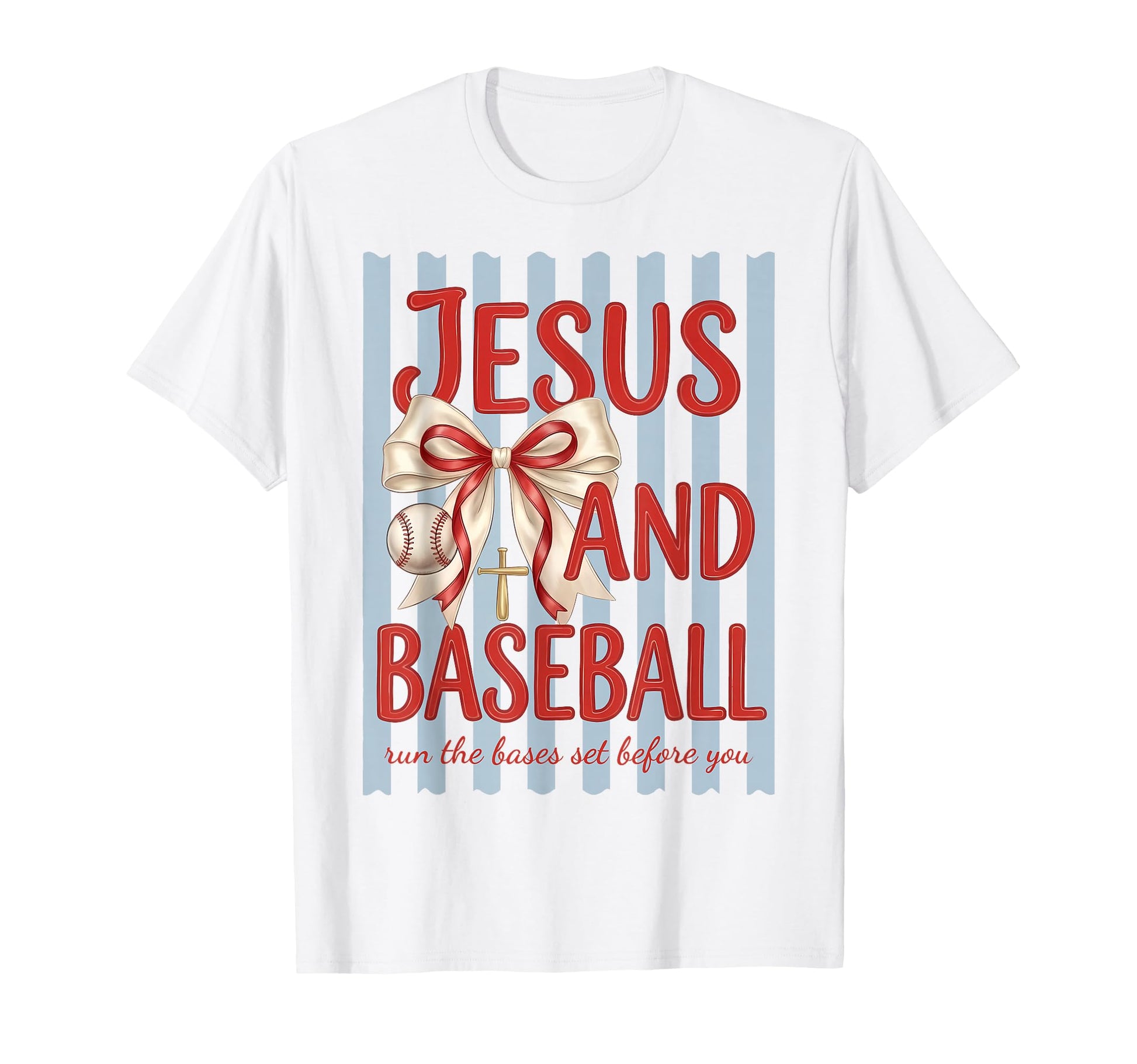 Jesus And Baseball Runs Bases Set T-Shirt - Minimalist Print for Adults - T-Shirt, Sweatshirt, Hoodie