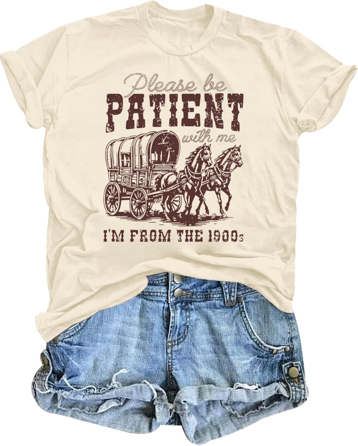 Please Be Patient with Me I'm from The 1900s Women - Adult & Kids T-Shirts, Sweatshirts & Hoodies apparel design preview 1