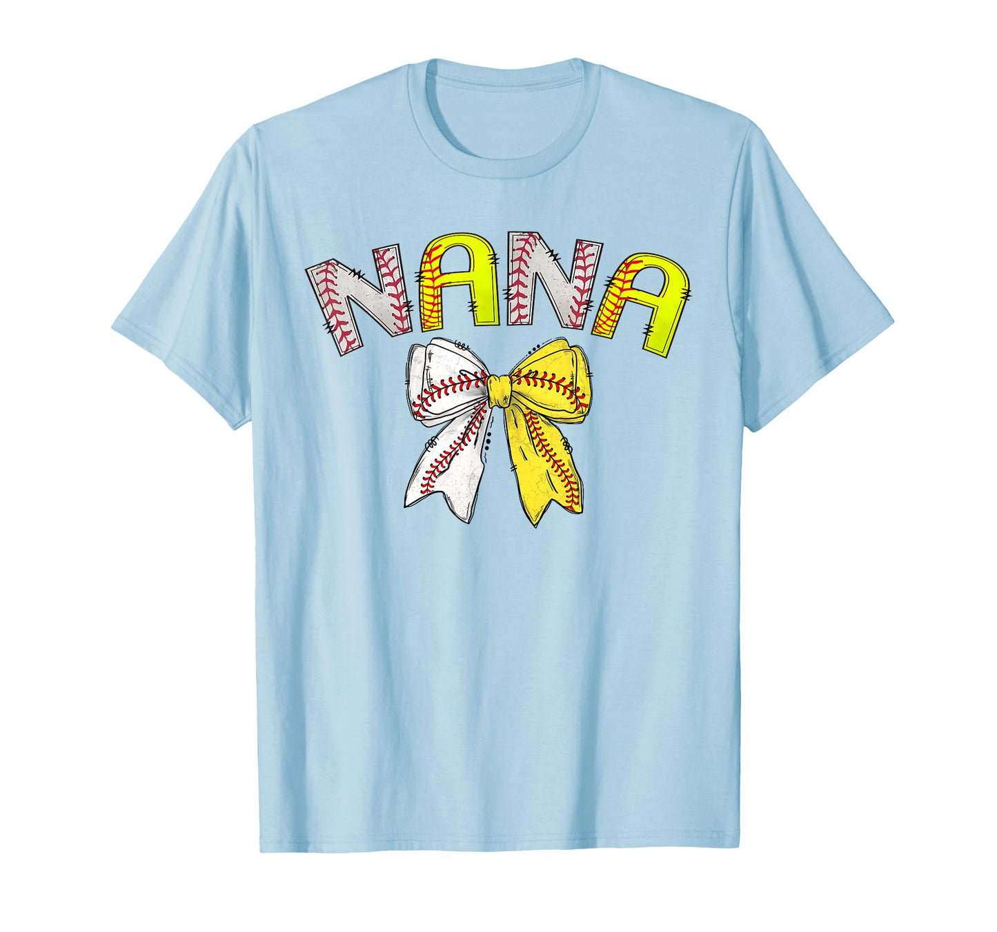 Nana Both Half Baseball Softball T-Shirt - Graphic Print for Adults - T-Shirt, Sweatshirt, Hoodie