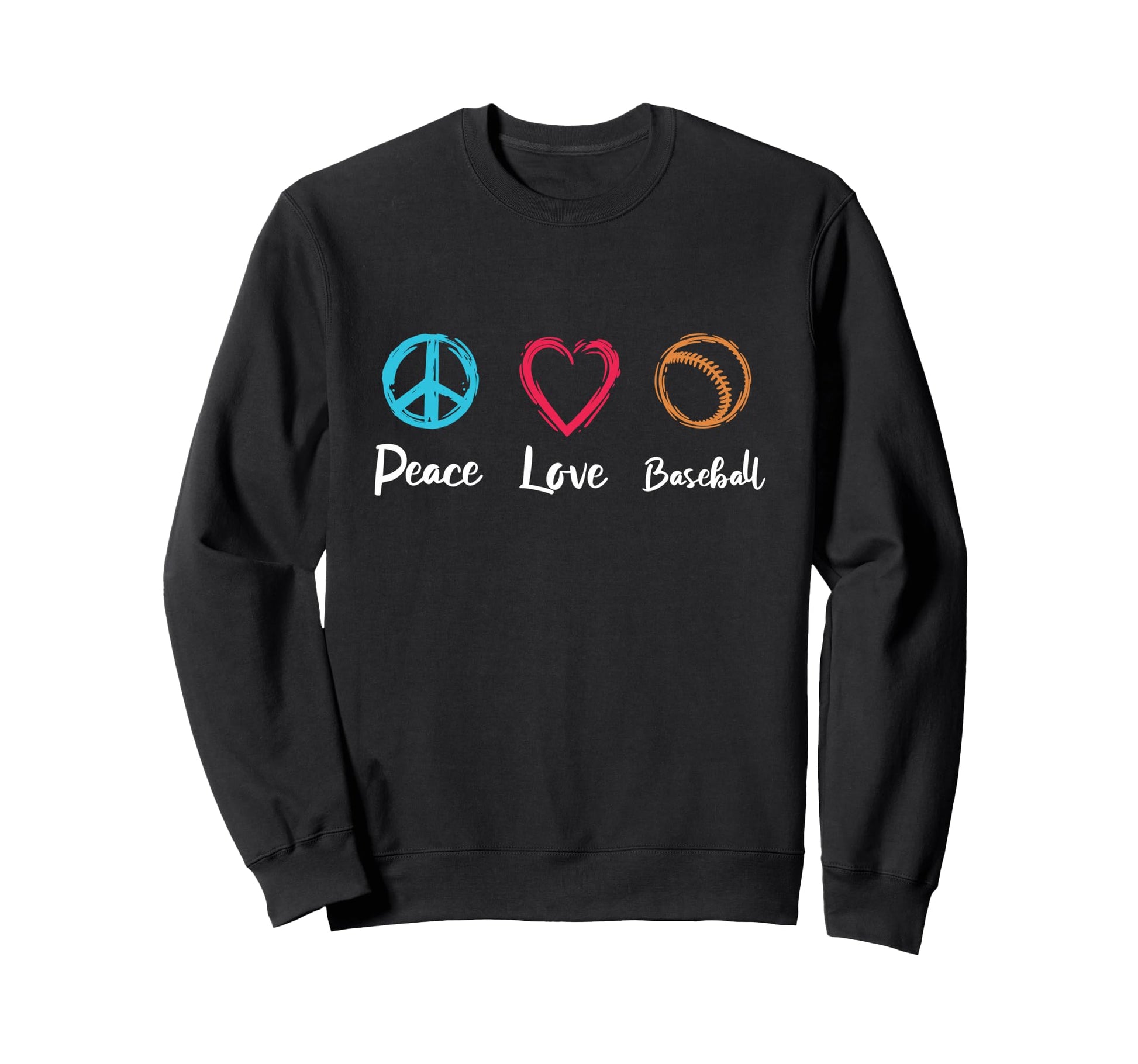 Baseball Love Baseball Routine Peace Sweatshirt - Graphic Print Unisex - T-Shirt, Sweatshirt, Hoodie