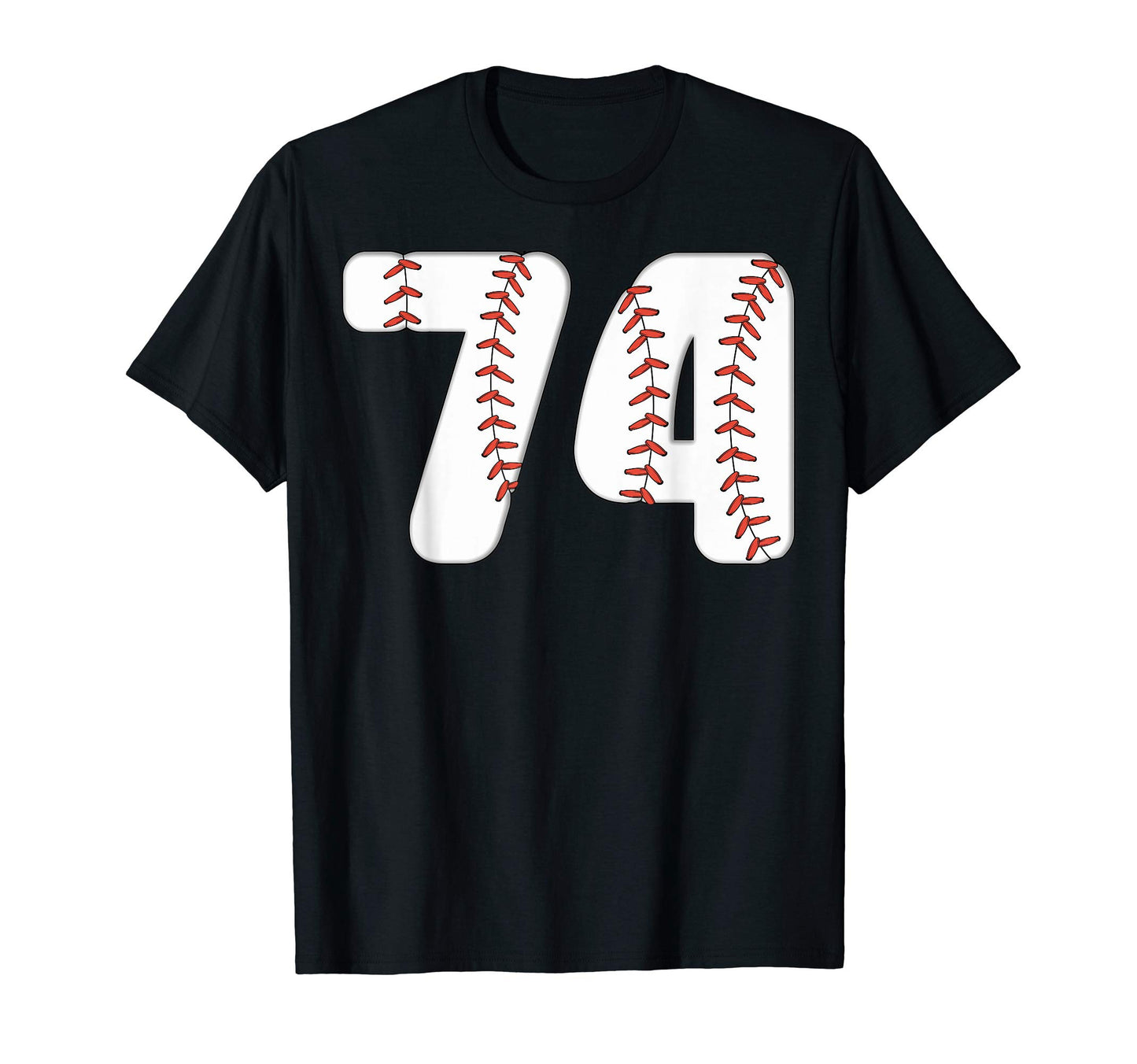Baseball Number 74 Baseball Birthday T-Shirt - Minimalist Print for Adults - T-Shirt, Sweatshirt, Hoodie