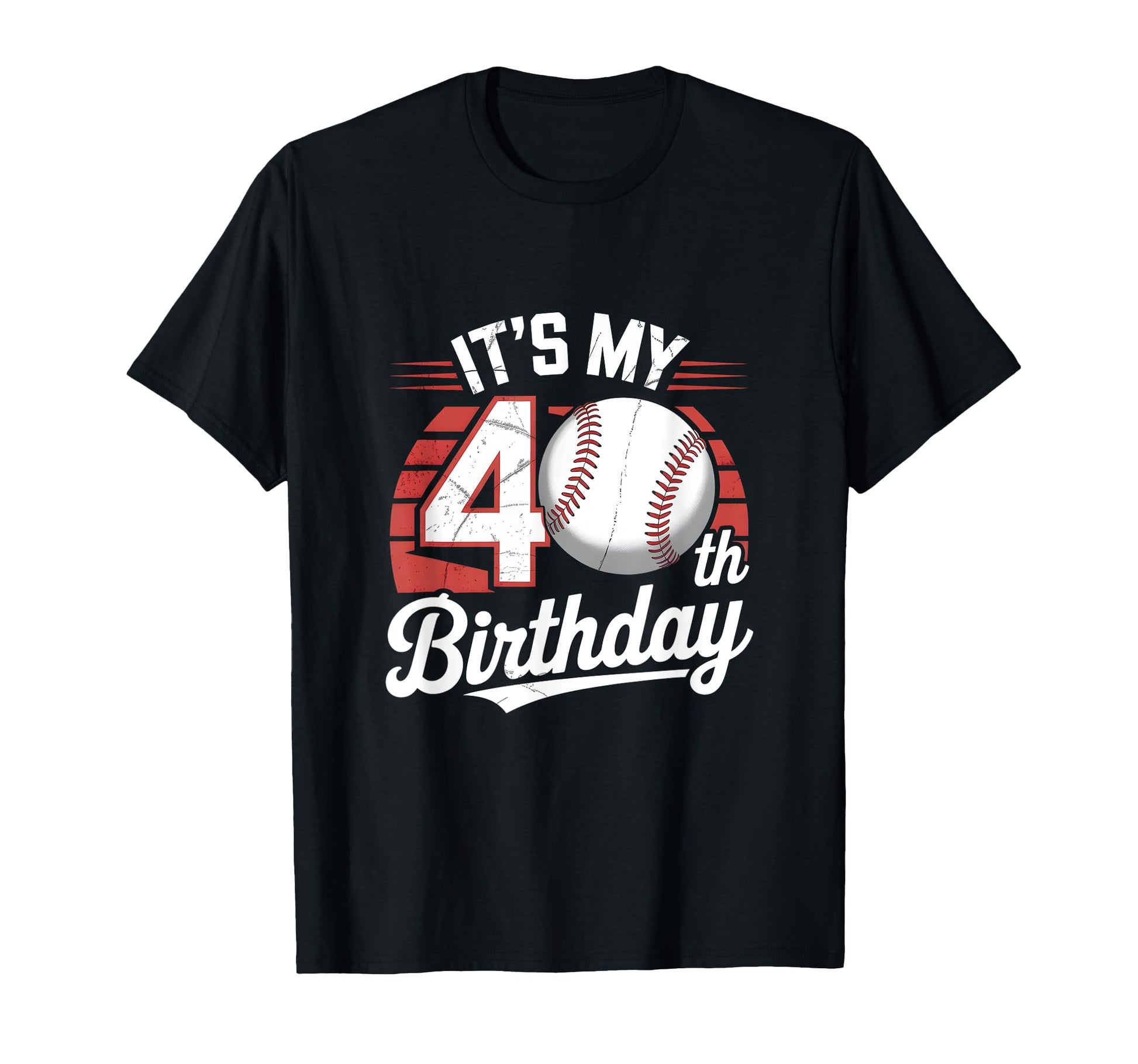 40Th Birthday Baseball Party Sports T-Shirt - Minimalist Print for Adults - T-Shirt, Sweatshirt, Hoodie