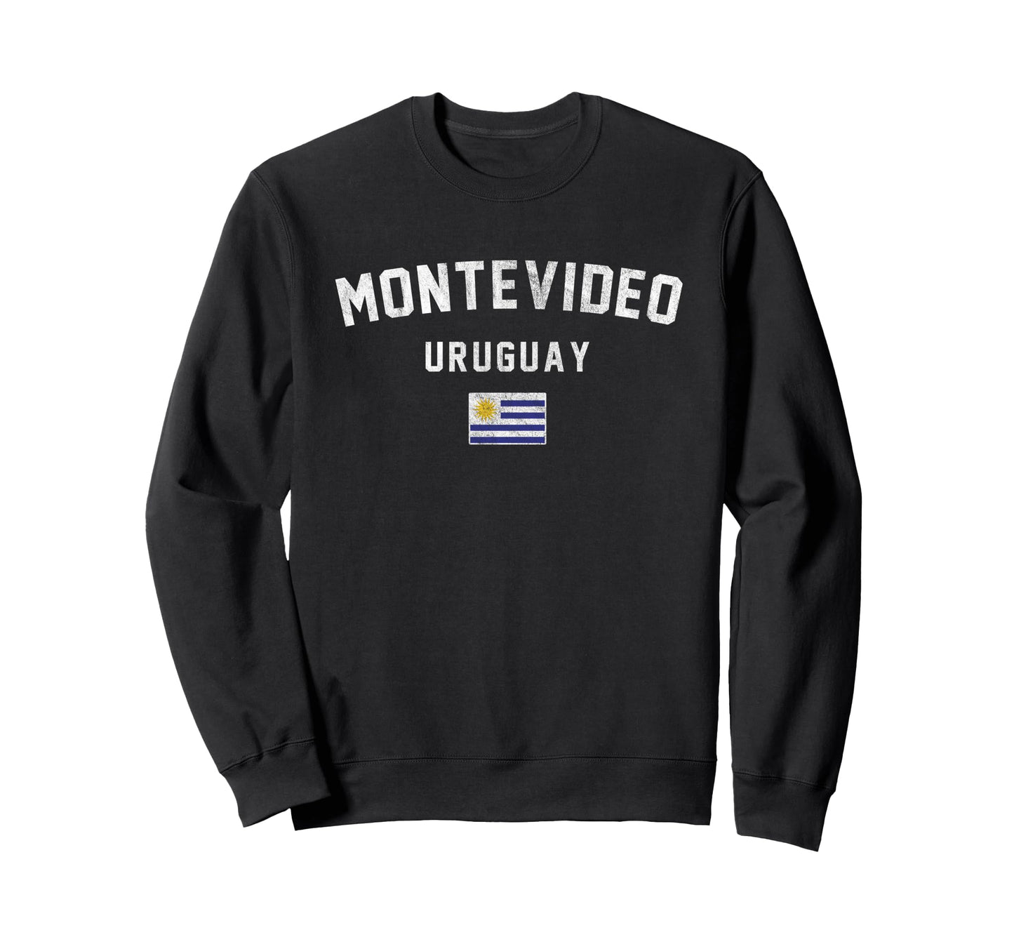 Varsity Flag Montevideo Uruguay Sweatshirt - Streetwear Style for Adults - T-Shirt, Sweatshirt, Hoodie