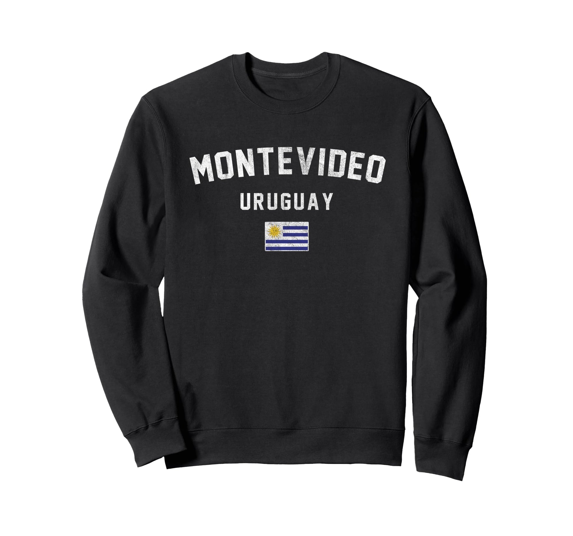 Varsity Flag Montevideo Uruguay Sweatshirt - Streetwear Style for Adults - T-Shirt, Sweatshirt, Hoodie