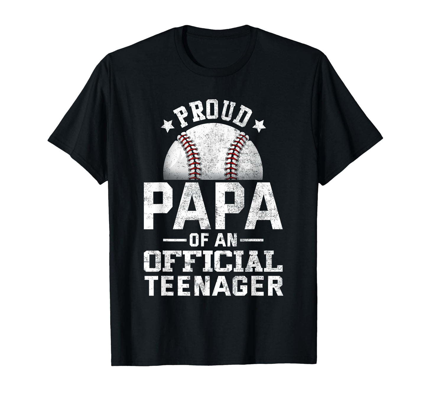 Proud Baseball Papa Teenager 13Th Birthday T-Shirt - Novelty Apparel Unisex - T-Shirt, Sweatshirt, Hoodie