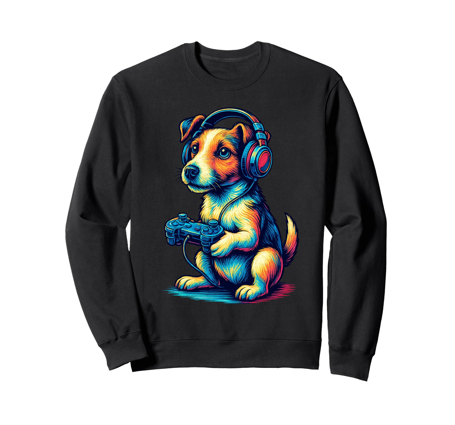 Jack Russell Terrier Gamer Gaming Sweatshirt - Trendy Graphic Men Women - T-Shirt, Sweatshirt, Hoodie