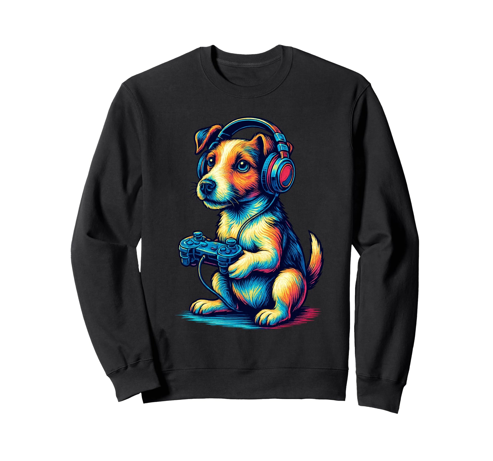Jack Russell Terrier Gamer Gaming Sweatshirt - Trendy Graphic Men Women - T-Shirt, Sweatshirt, Hoodie