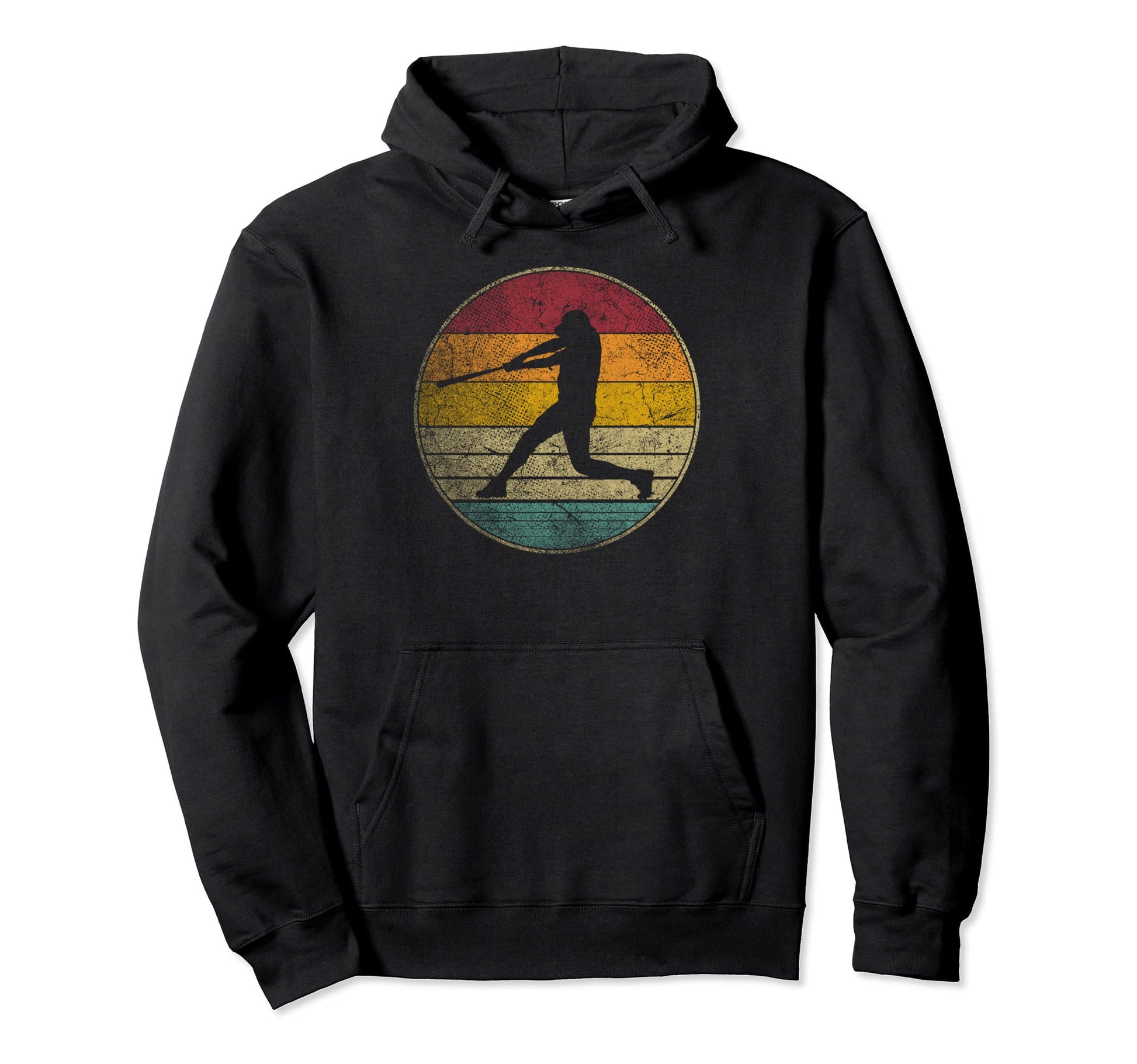 Baseball Bat Ball Distressed 70S 80S 90S Hoodie - Aesthetic Graphic Unisex - T-Shirt, Sweatshirt, Hoodie