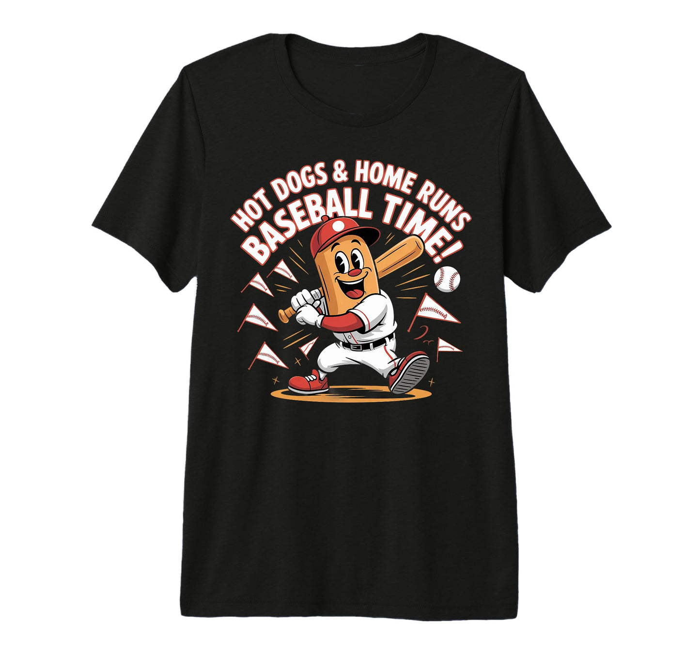 Hot Dogs Baseball Home Run Tri Blend T-Shirt - Streetwear Style Men Women - T-Shirt, Sweatshirt, Hoodie
