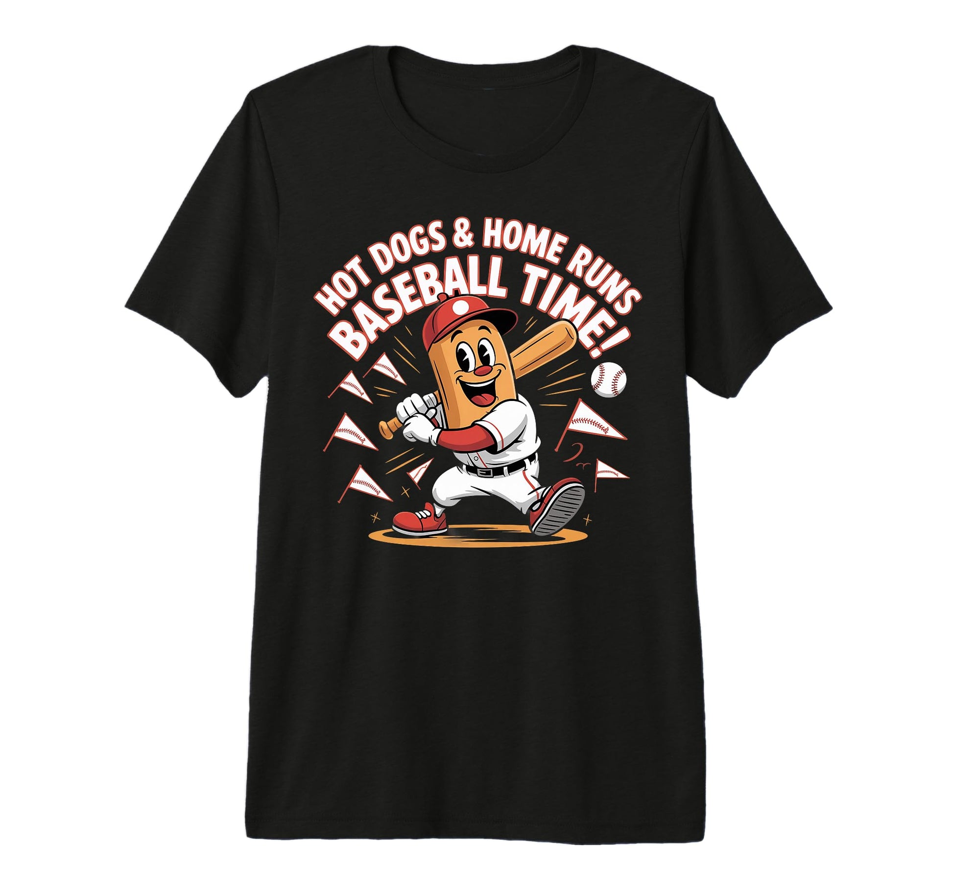 Hot Dogs Baseball Home Run Tri Blend T-Shirt - Streetwear Style Men Women - T-Shirt, Sweatshirt, Hoodie