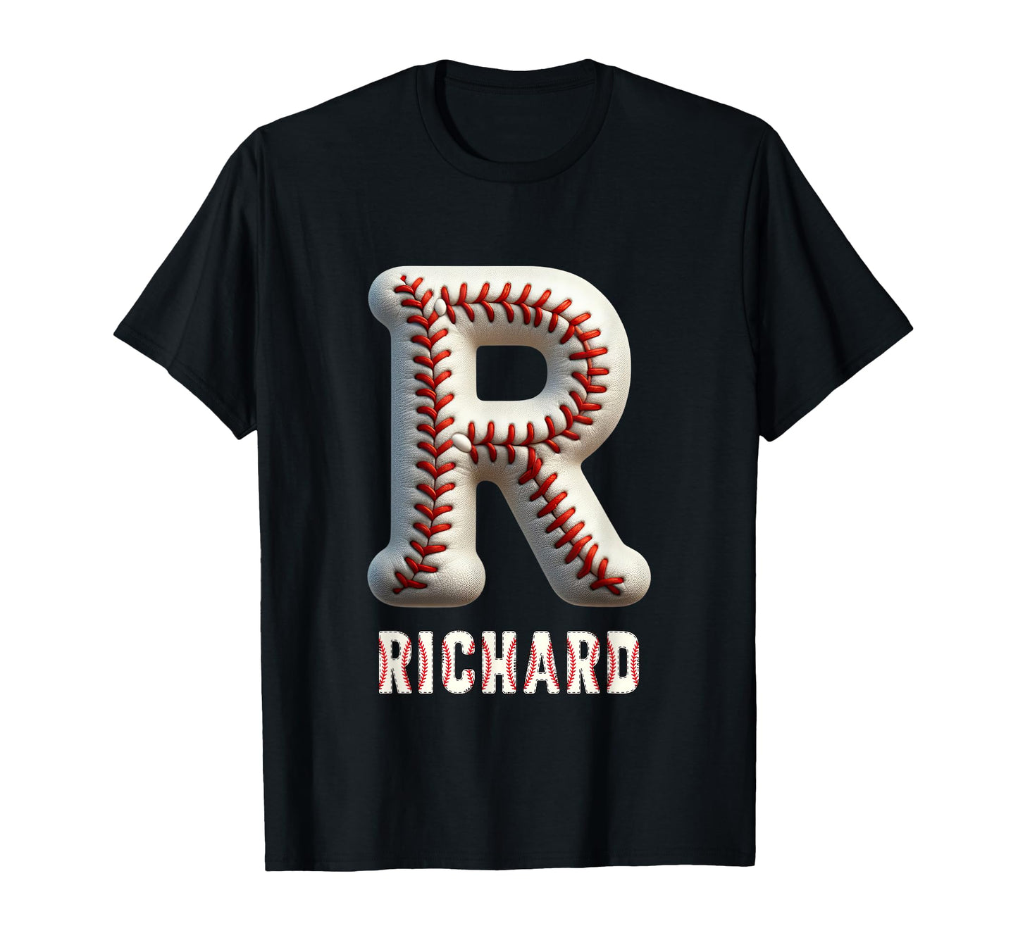 Baseball Home Run Lewis Initial Letter T-Shirt - Custom Art Print Unisex - T-Shirt, Sweatshirt, Hoodie