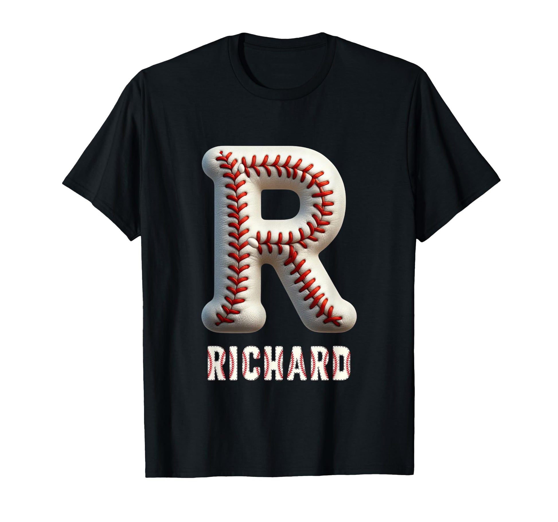 Baseball Home Run Lewis Initial Letter T-Shirt - Custom Art Print Unisex - T-Shirt, Sweatshirt, Hoodie
