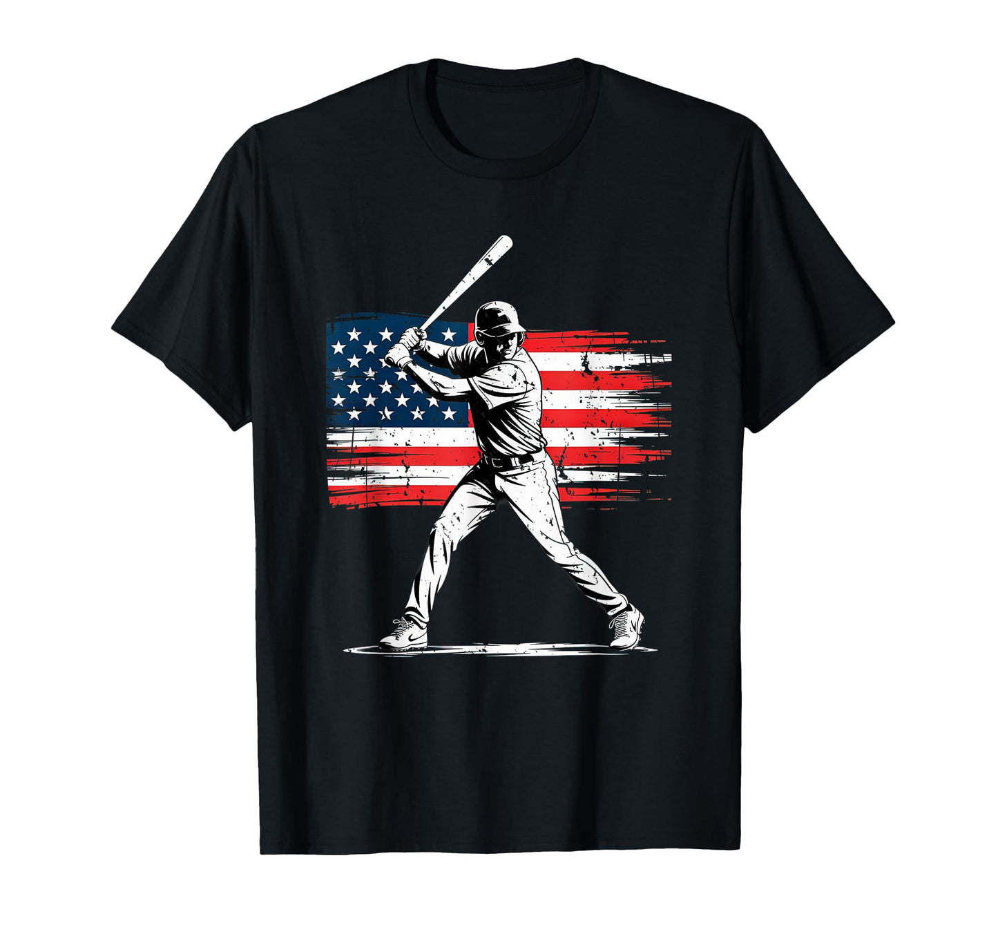 Baseball Player Silhouette Distressed T-Shirt - Streetwear Style Unisex - T-Shirt, Sweatshirt, Hoodie