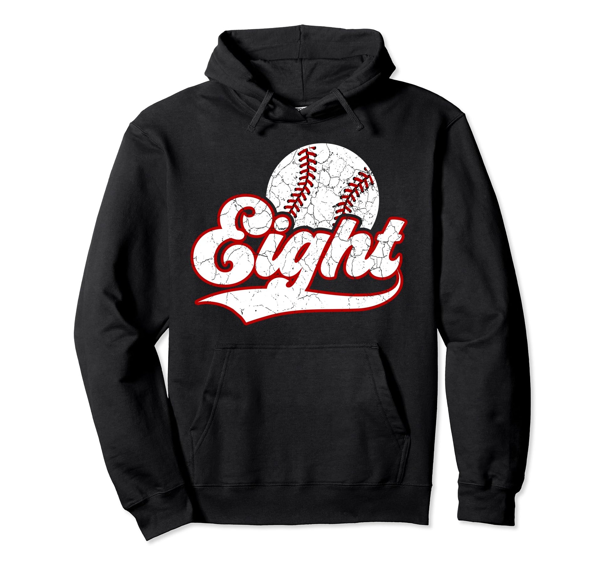 8Th Birthday Party Baseball 8 Year Old Hoodie - Aesthetic Graphic Unisex - T-Shirt, Sweatshirt, Hoodie